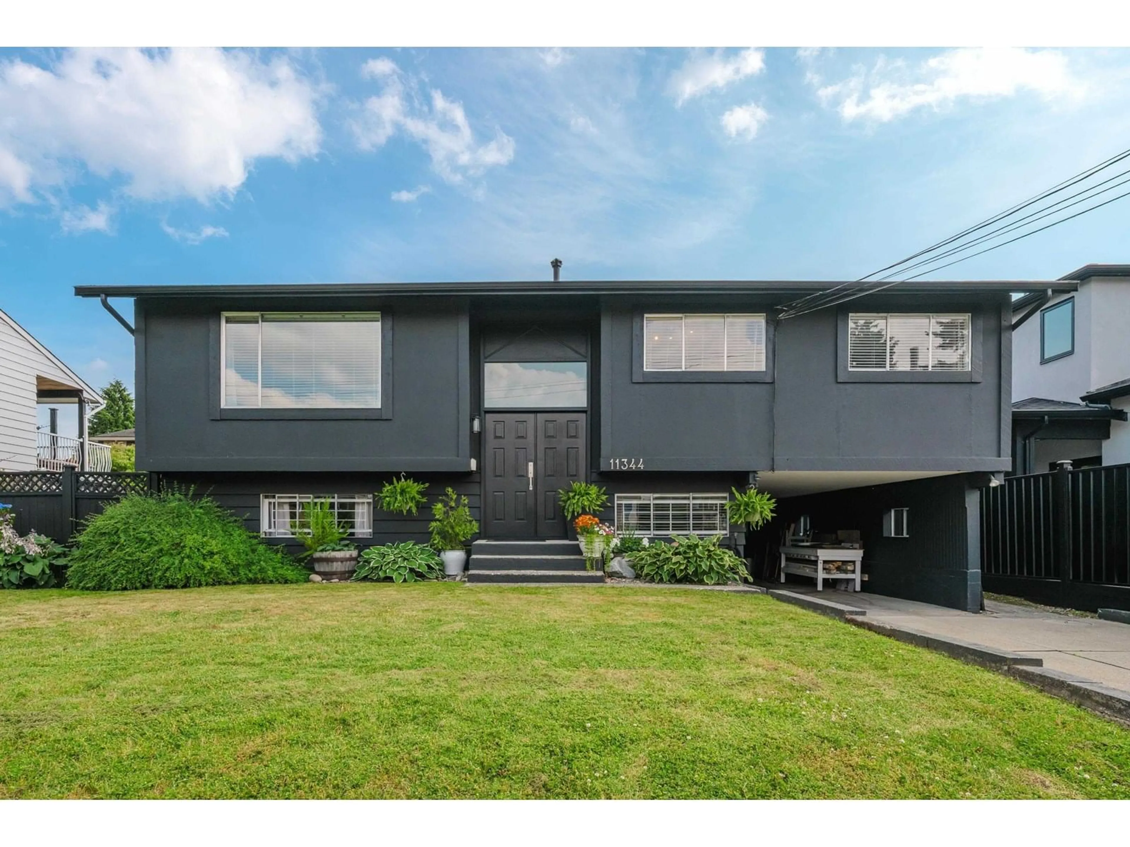 Home with vinyl exterior material, street for 11344 86A, Delta British Columbia V4C2Y8