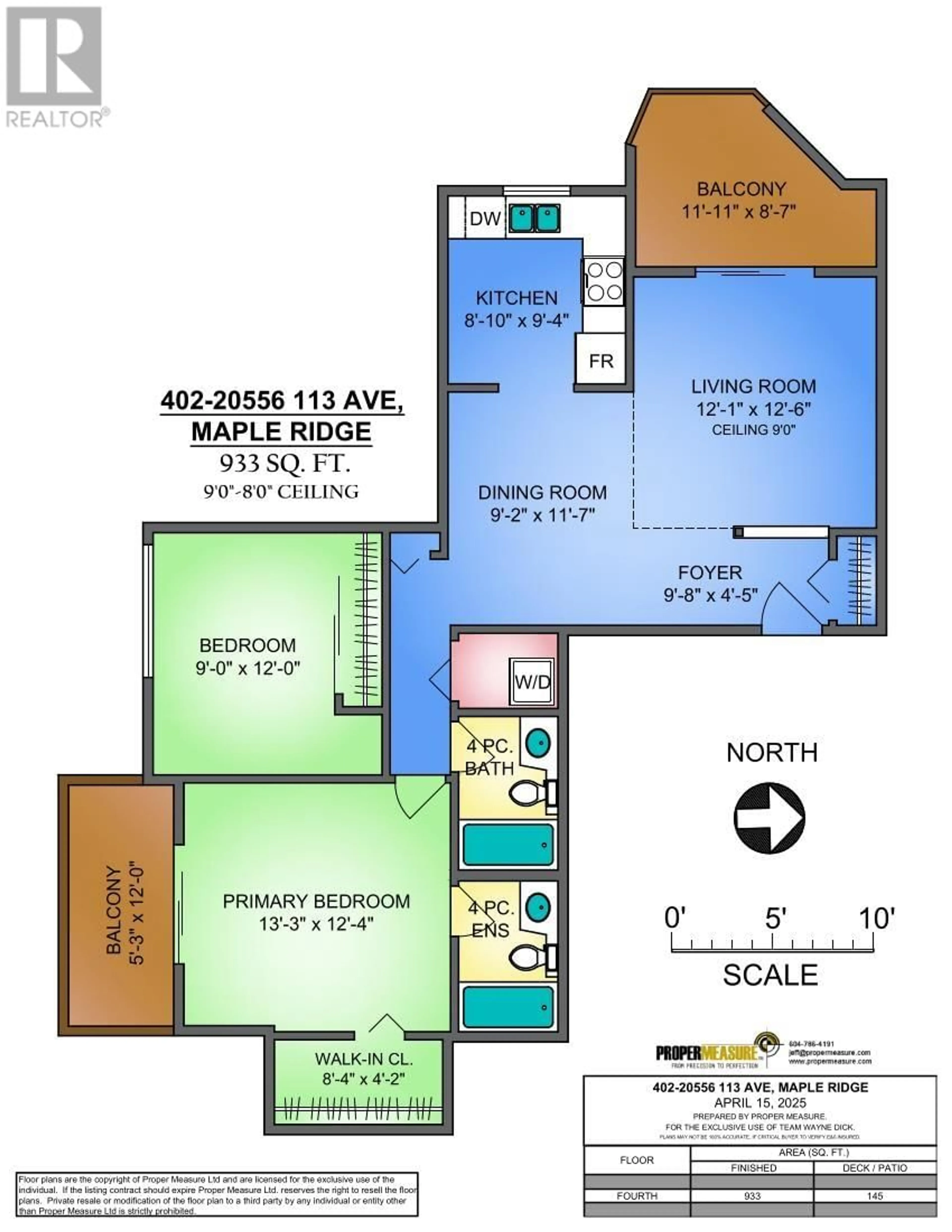 Floor plan for 402 - 20556 113 AVENUE, Maple Ridge British Columbia V2X1Z3