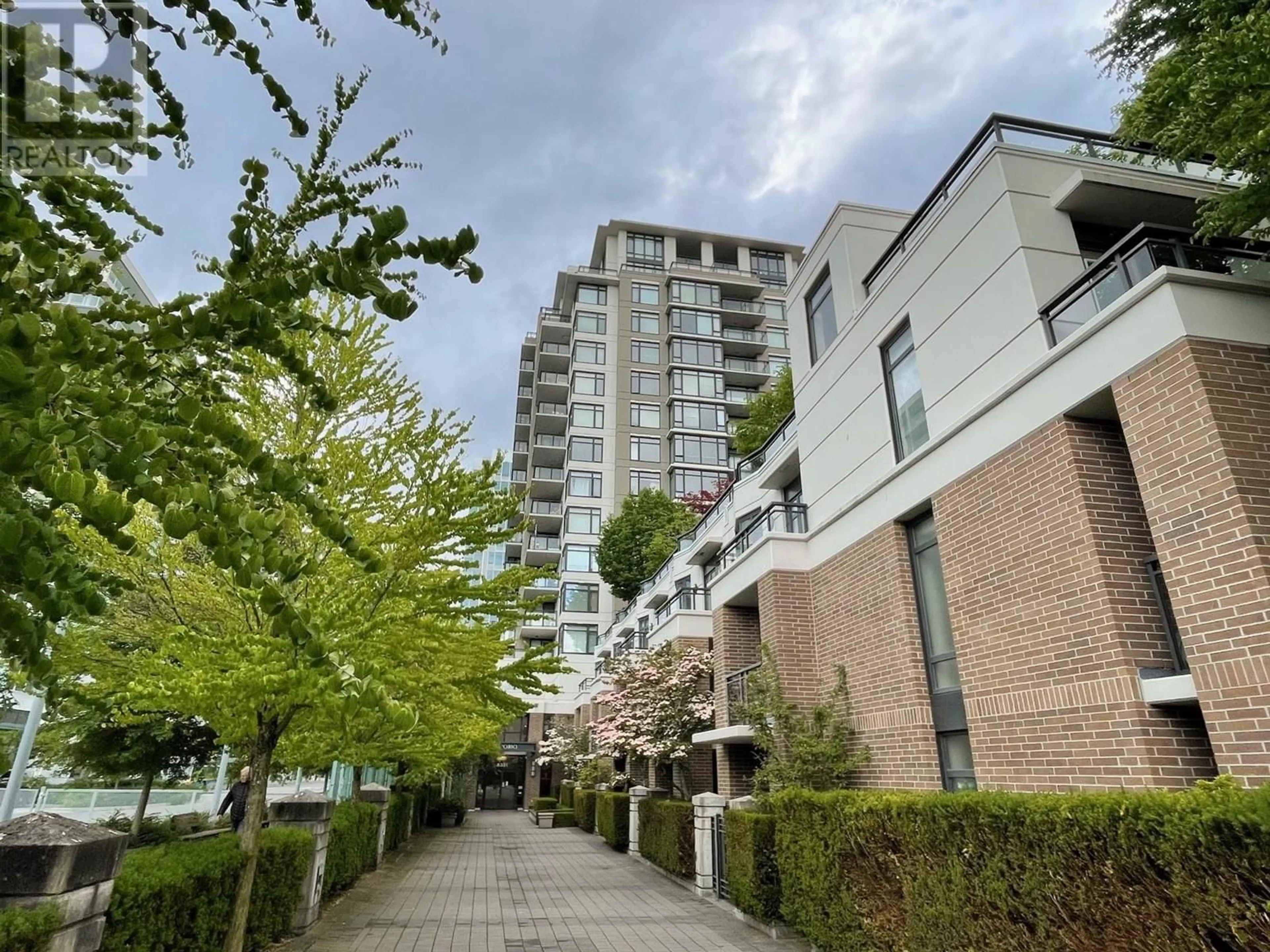 A pic from outside/outdoor area/front of a property/back of a property/a pic from drone, street for 1701 - 6351 BUSWELL STREET, Richmond British Columbia V6Y0A4