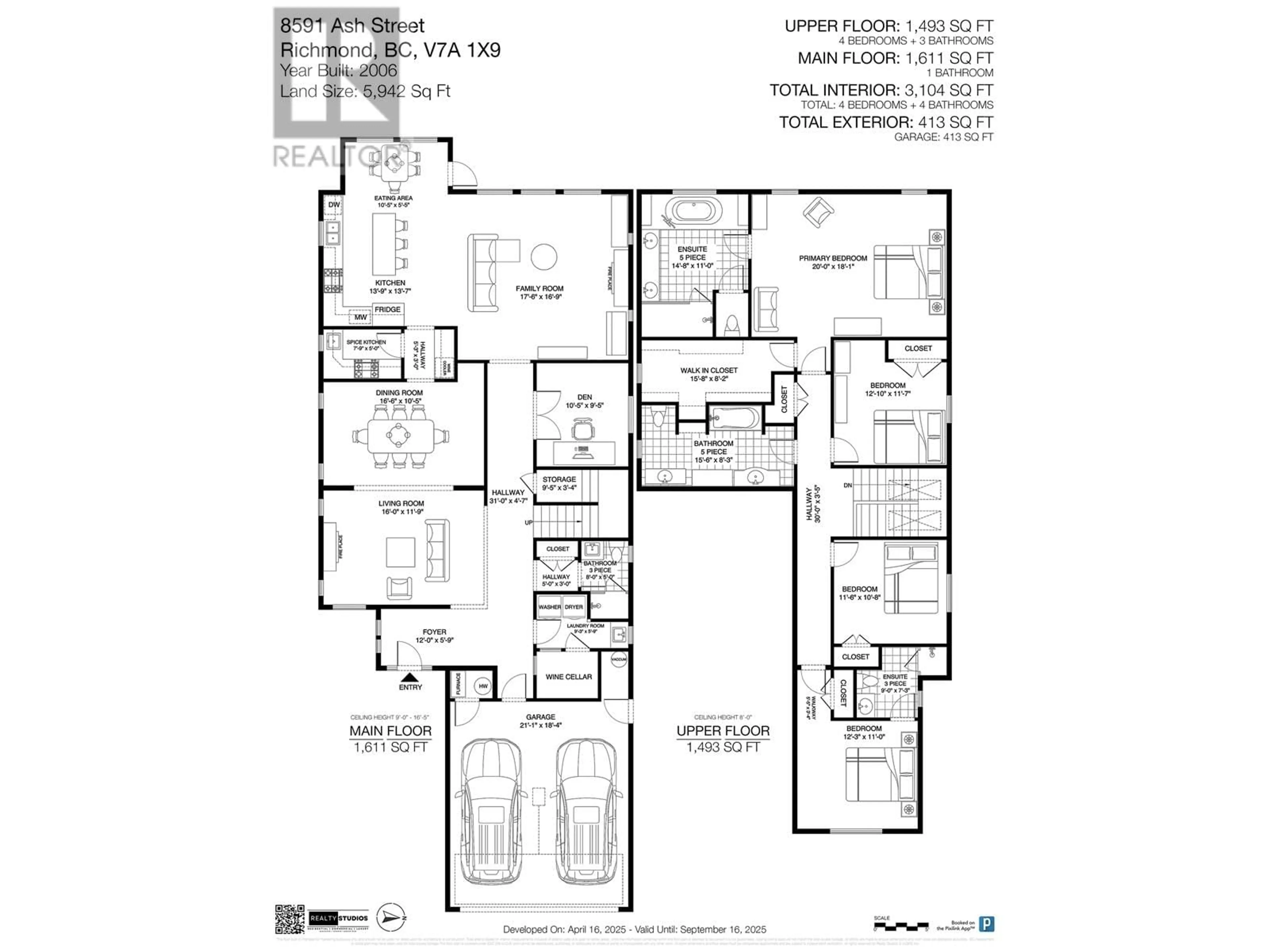 Floor plan for 8591 ASH STREET, Richmond British Columbia V6Y2S5