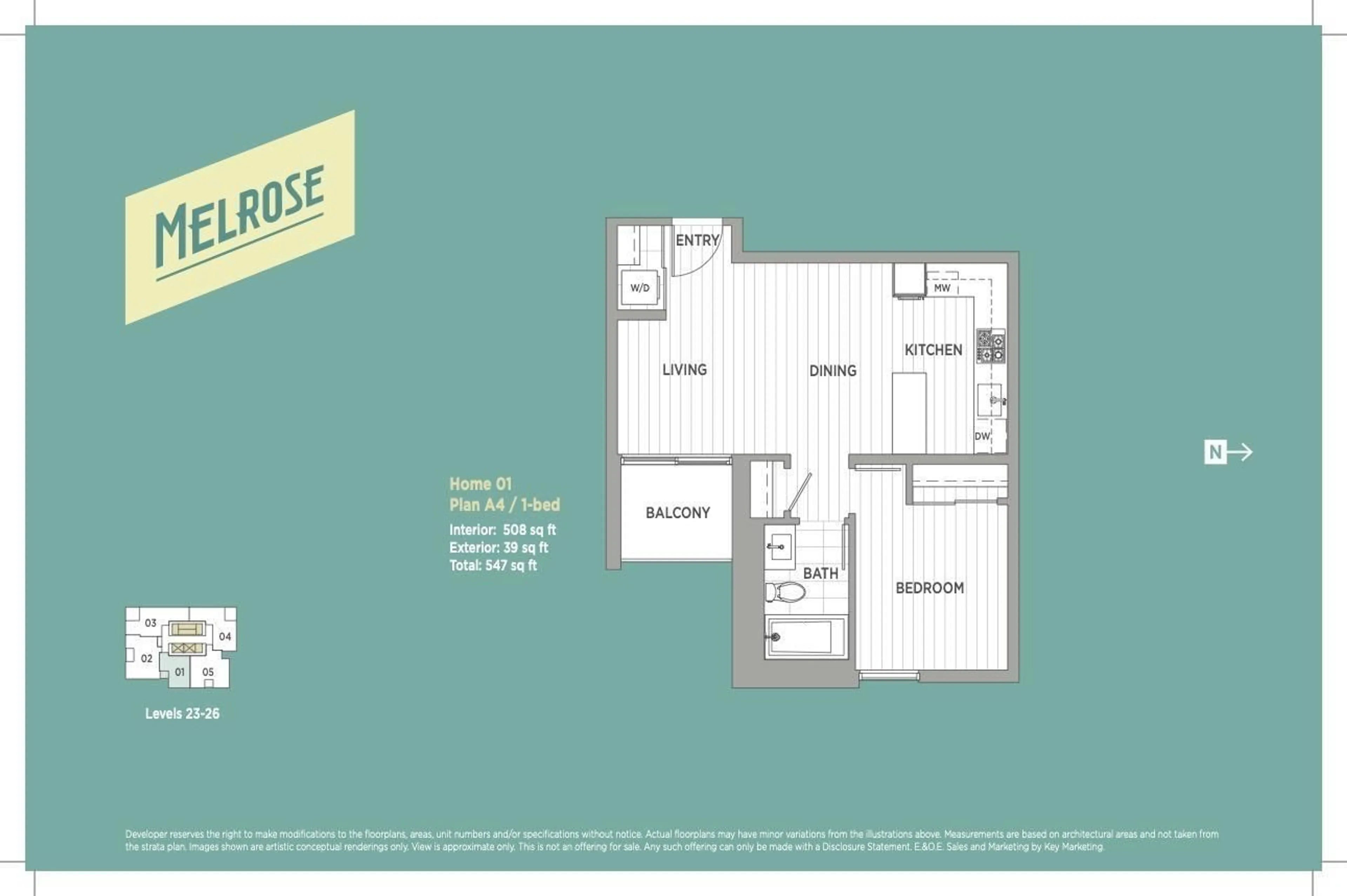Floor plan for 2601 - 10333 133, Surrey British Columbia V3T0V1