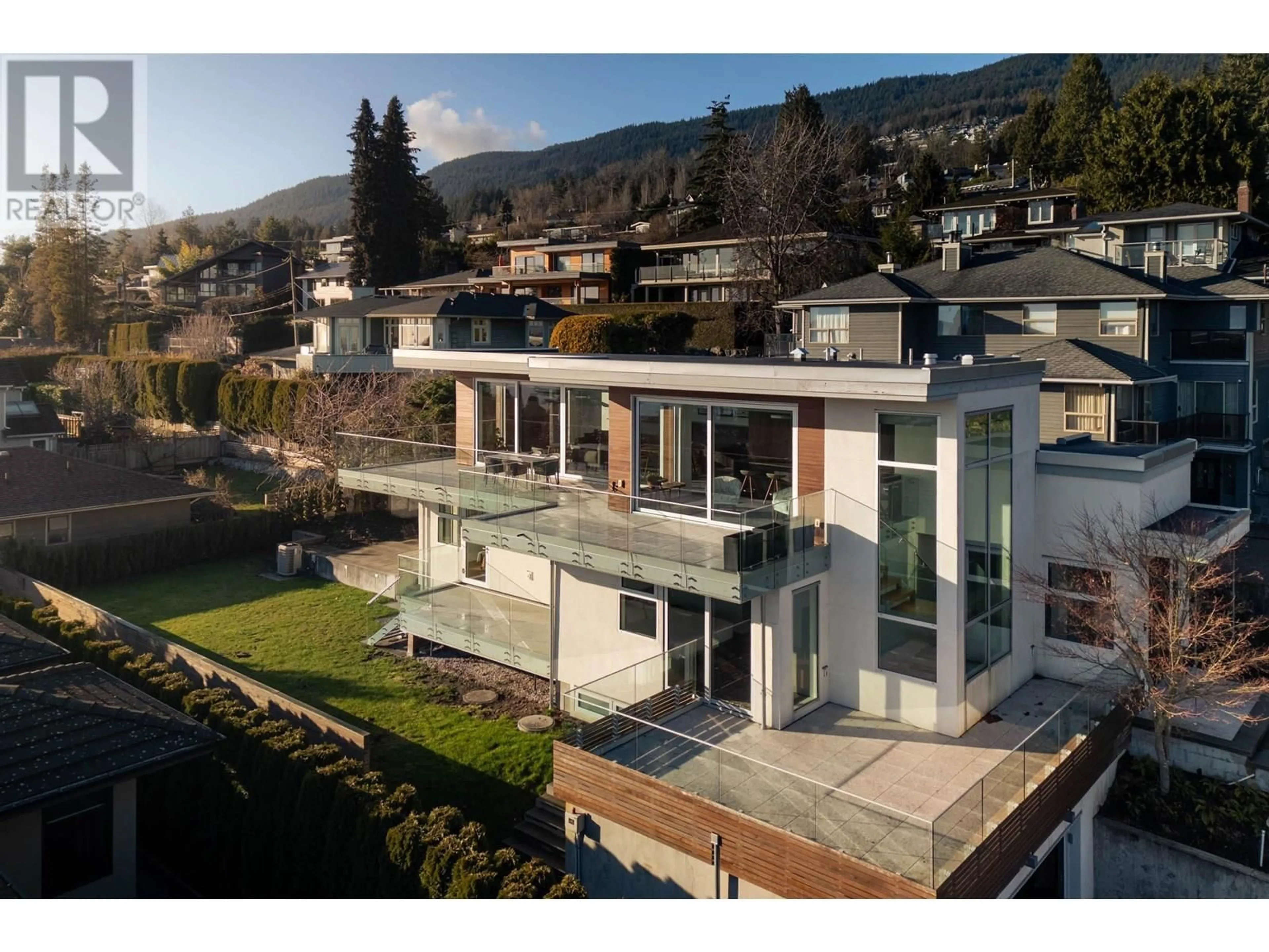 A pic from outside/outdoor area/front of a property/back of a property/a pic from drone, mountain view for 1715 22ND STREET, West Vancouver British Columbia V7V4E4