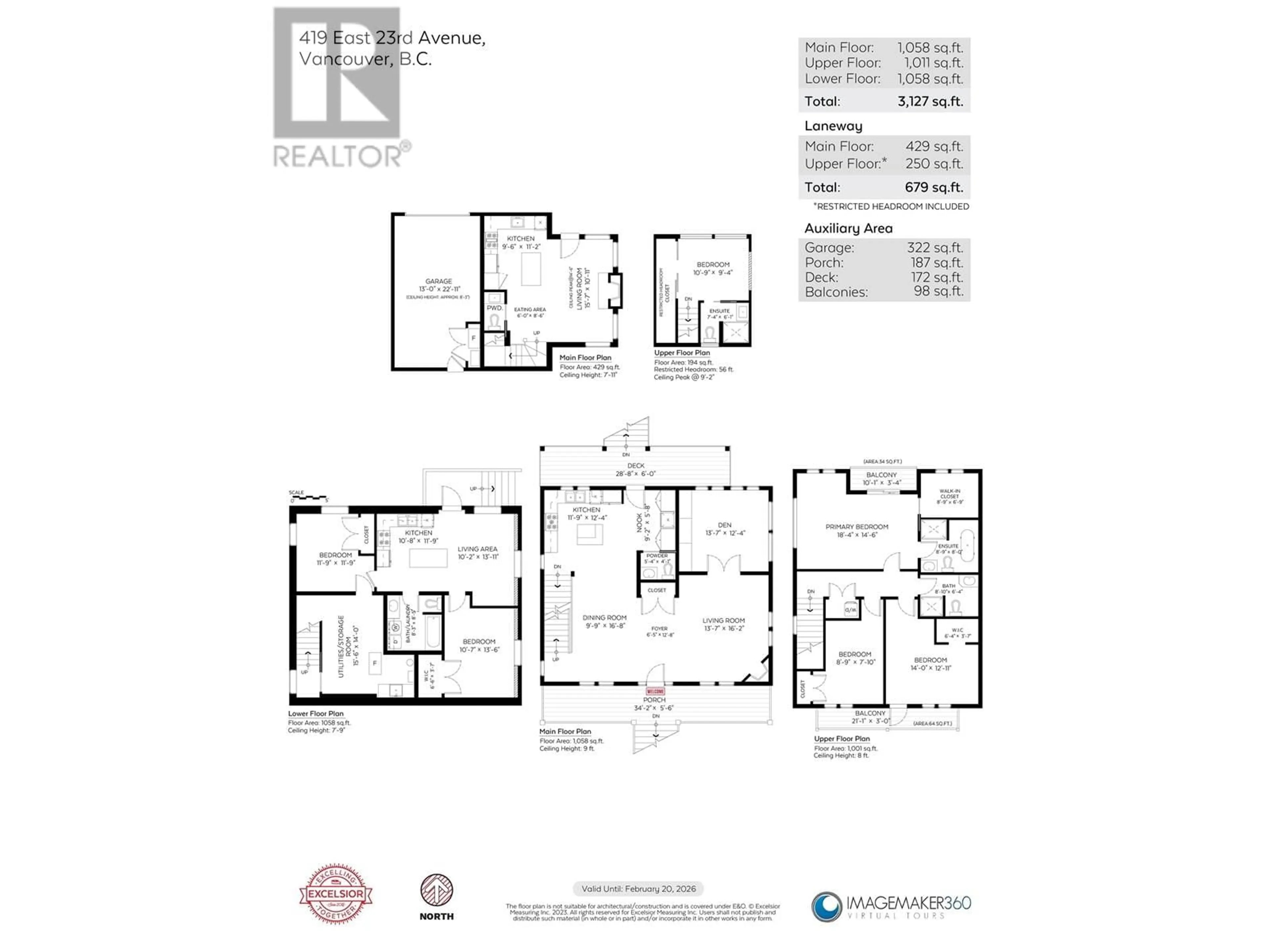 Floor plan for 419 23RD AVENUE, Vancouver British Columbia V5V1X7