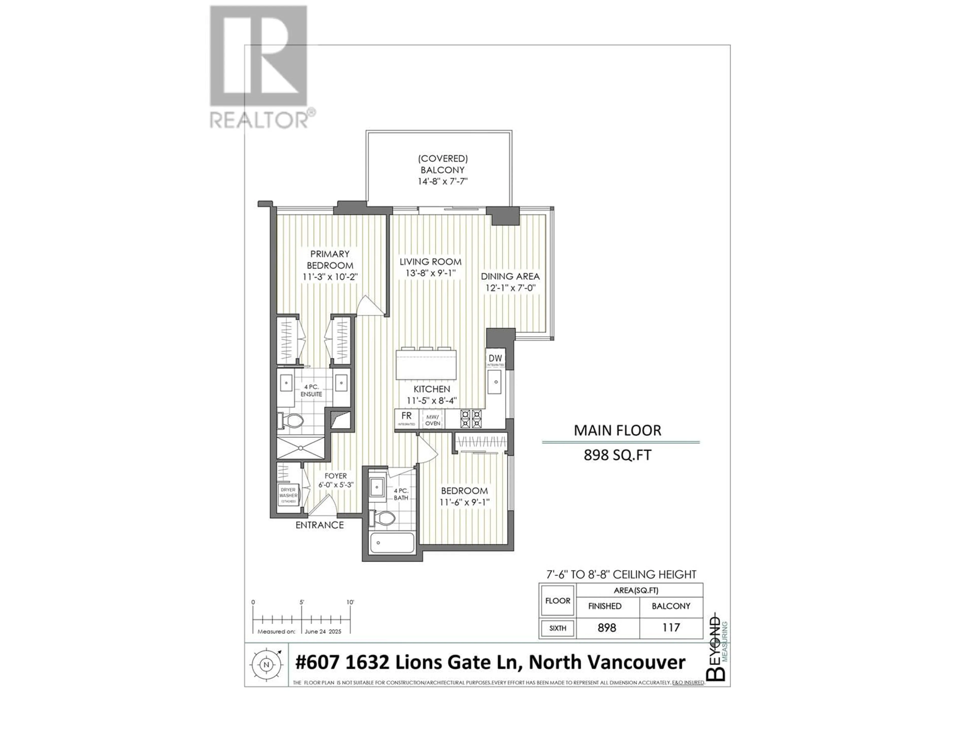 Floor plan for 607 - 1632 LIONS GATE LANE, North Vancouver British Columbia V7P0E2