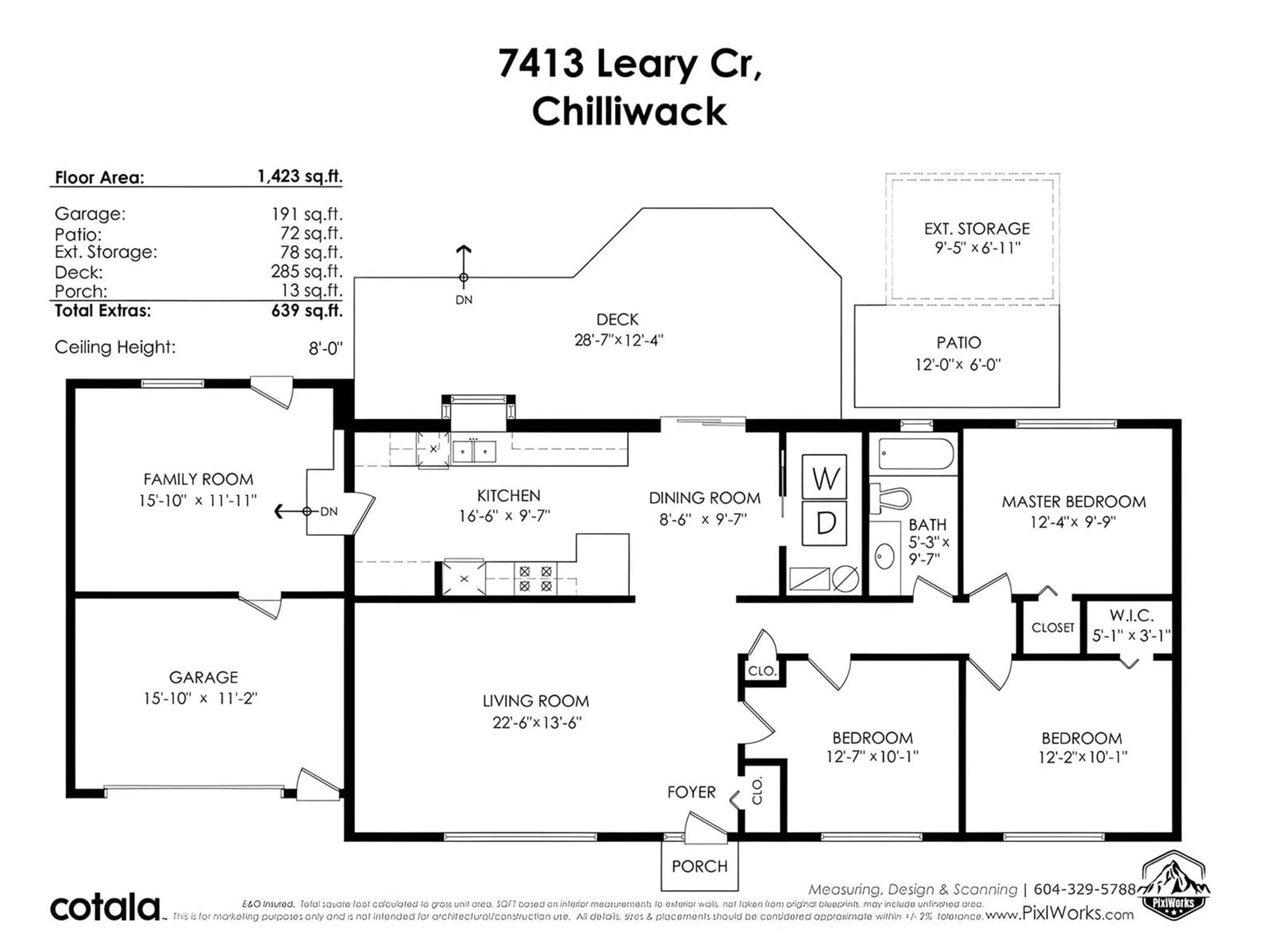 Floor plan for 7413 LEARY CRESCENT, Chilliwack British Columbia V2R1K3