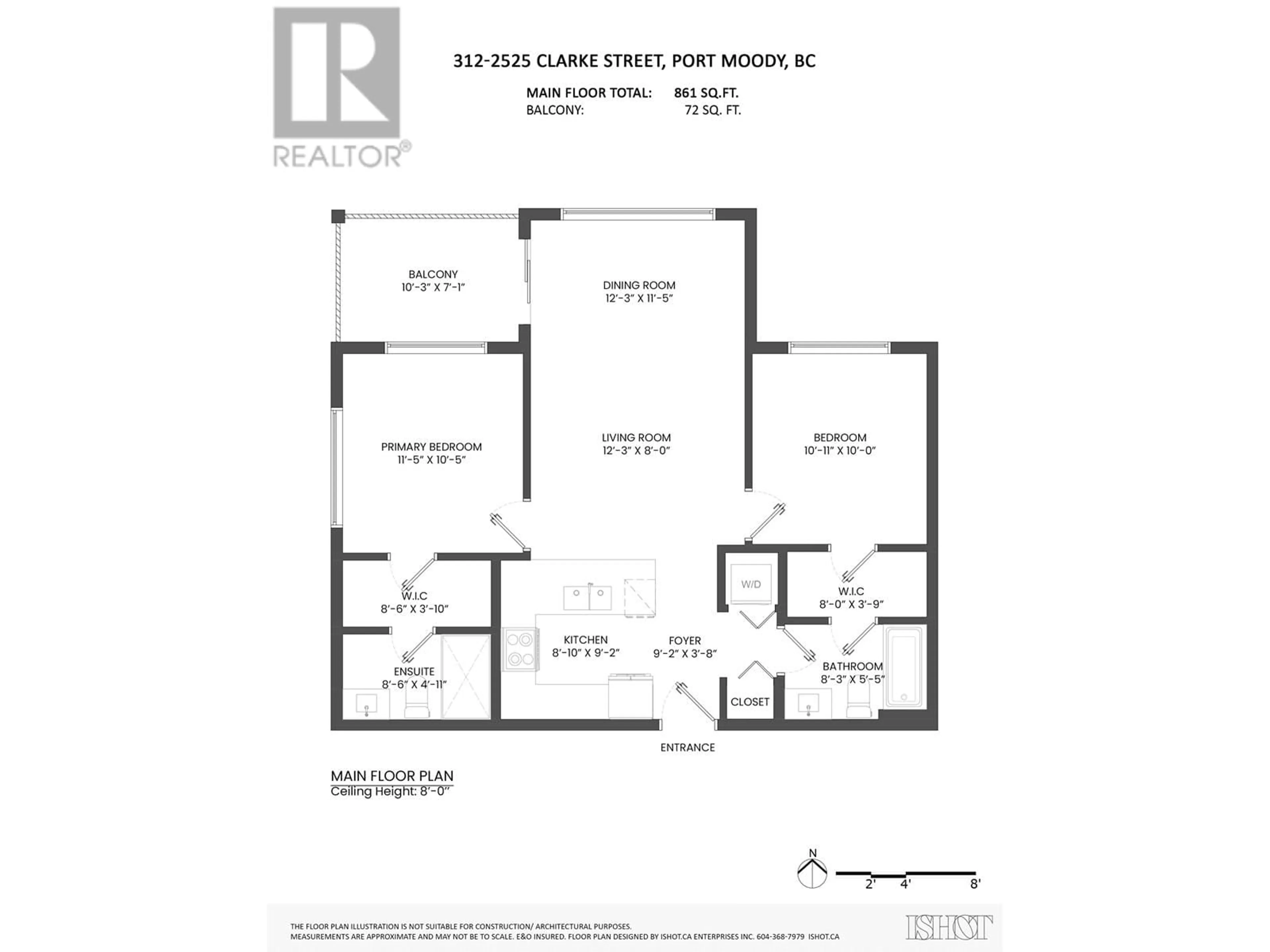 Floor plan for 312 - 2525 CLARKE STREET, Port Moody British Columbia V3H0J3