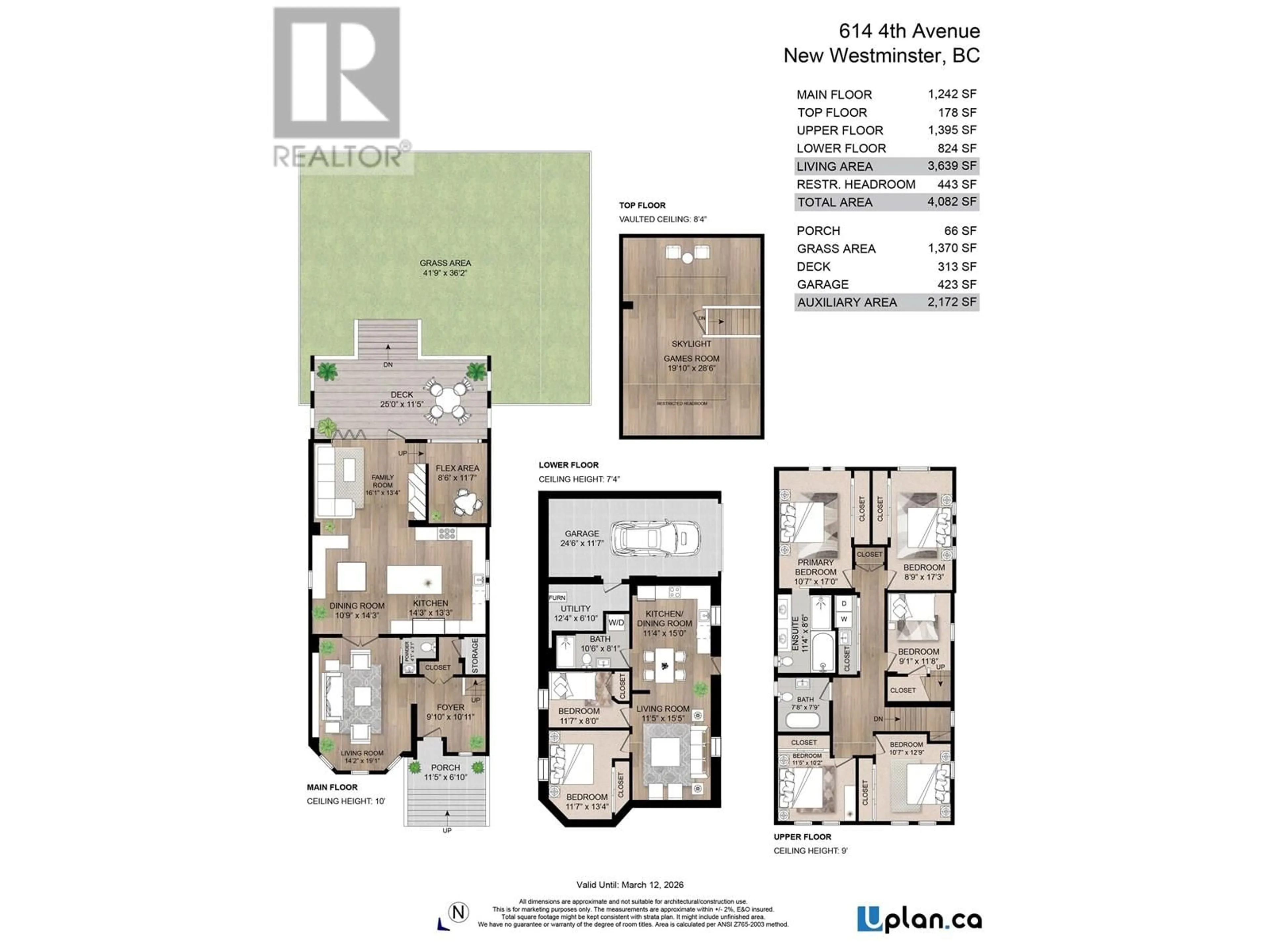 Floor plan for 614 FOURTH AVENUE, New Westminster British Columbia V3M1S4