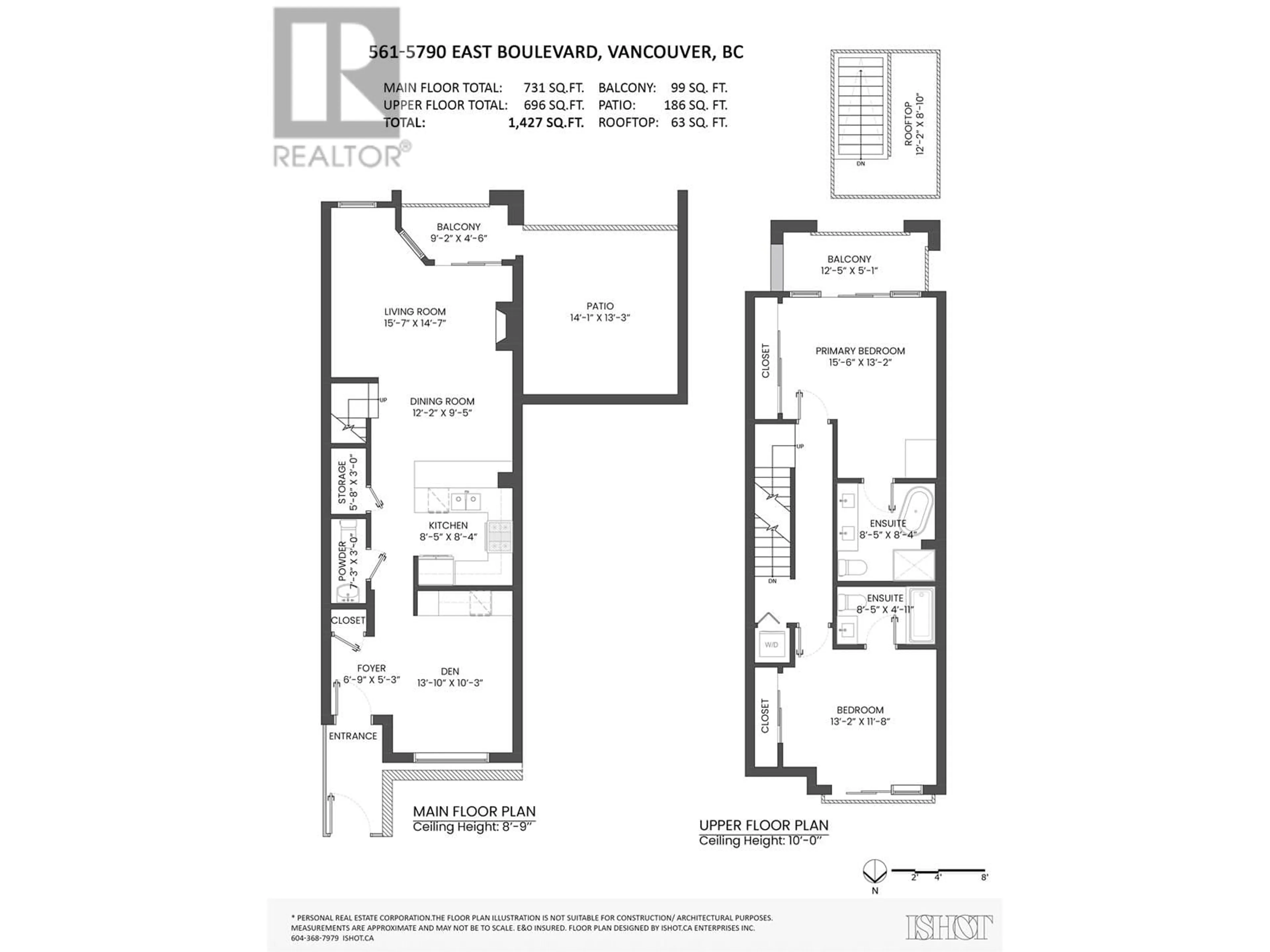 Floor plan for 361 - 5790 EAST BOULEVARD, Vancouver British Columbia V6M4M4