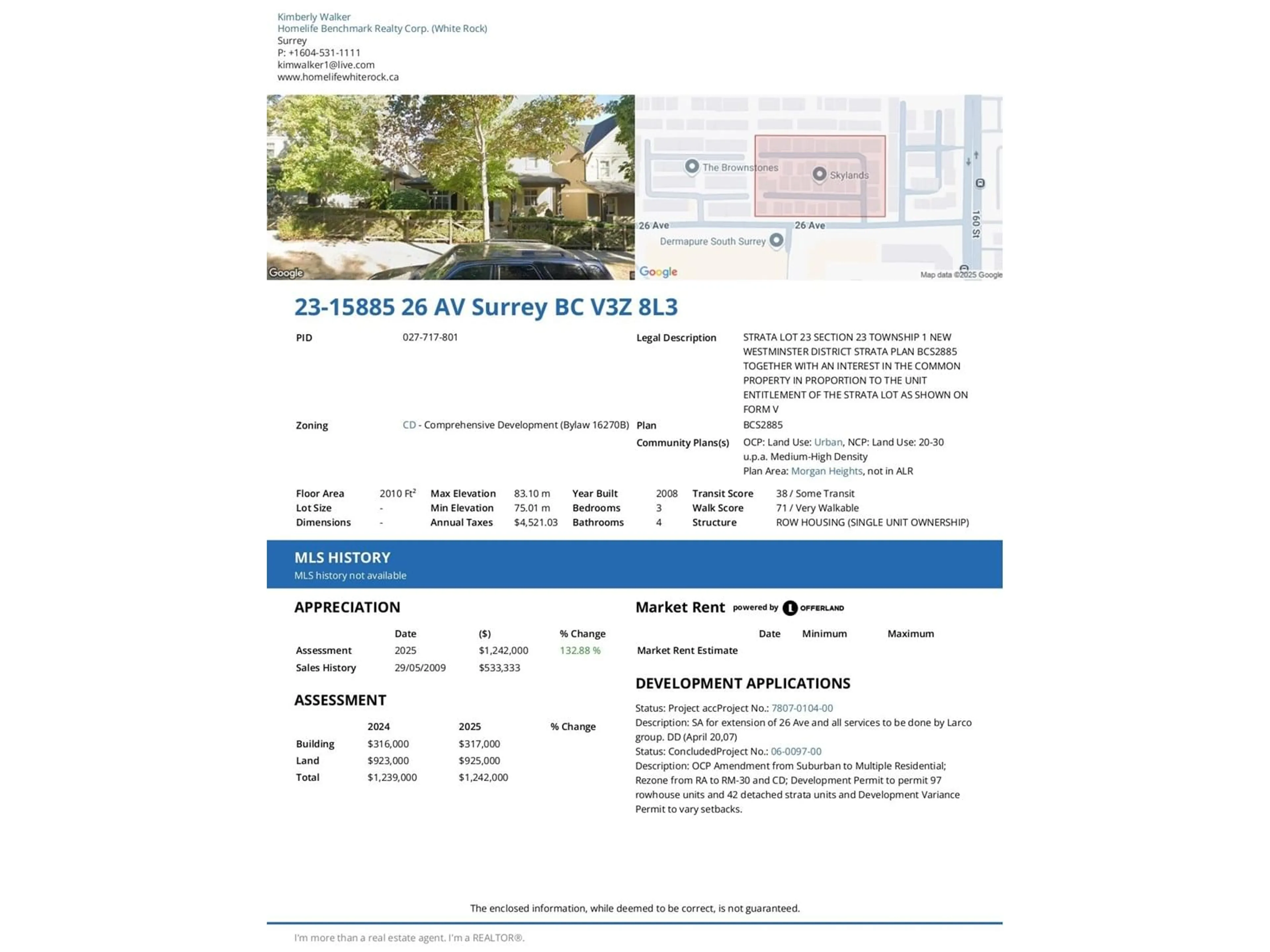 Unknown for 23 - 15885 26, Surrey British Columbia V3S8L3
