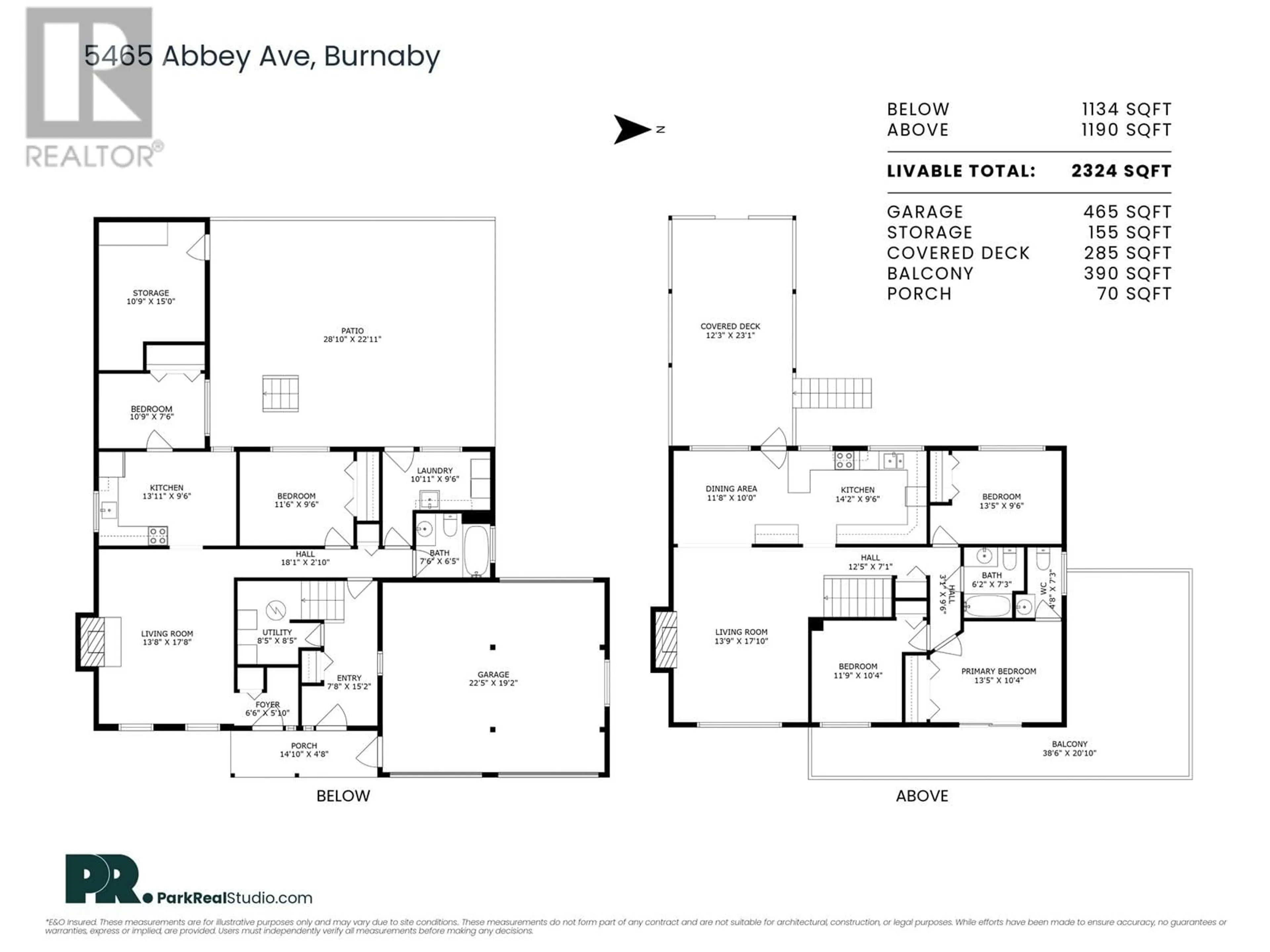 Floor plan for 5465 ABBEY AVENUE, Burnaby British Columbia V5H2S9
