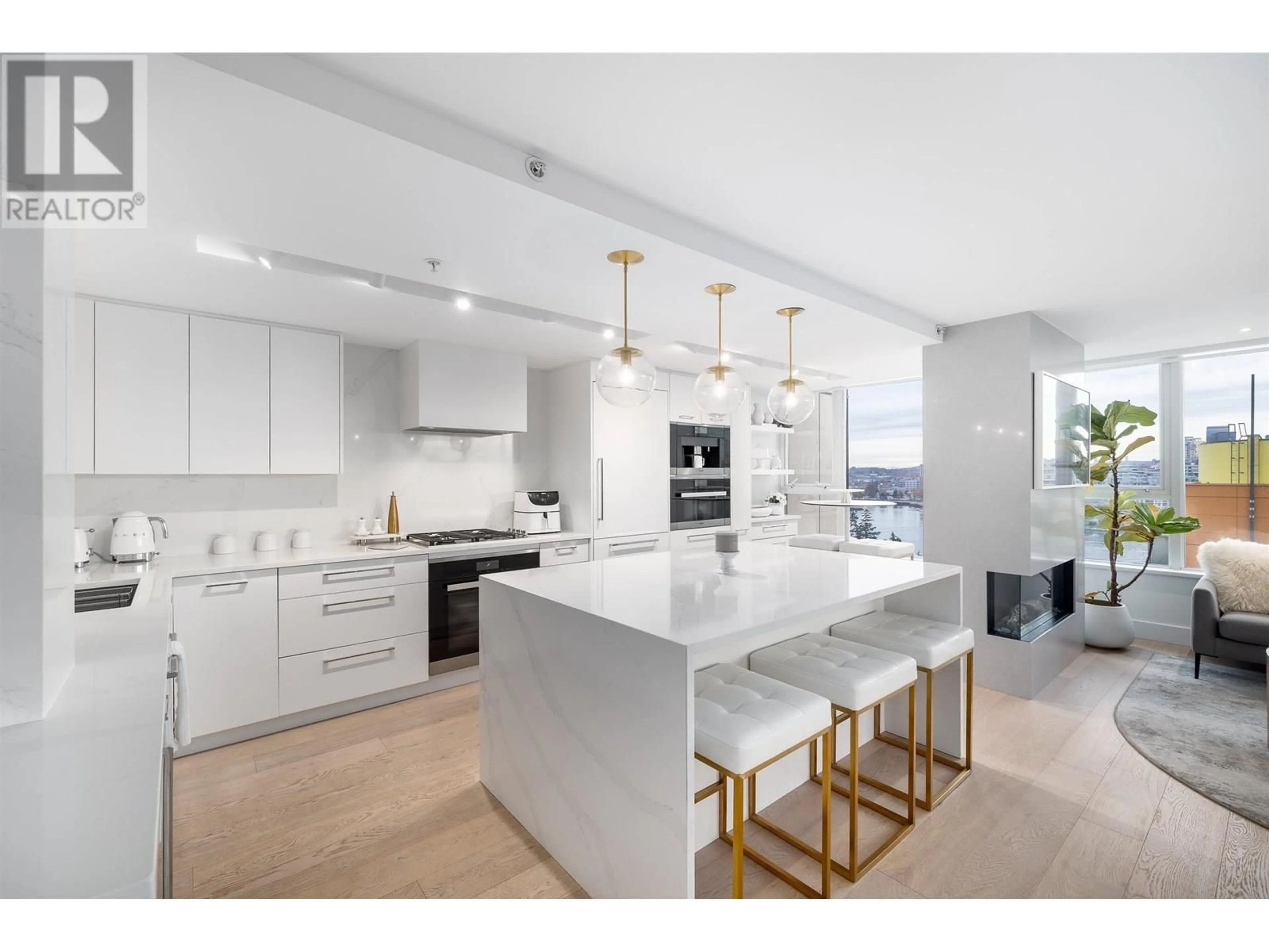 Open concept kitchen, ceramic/tile floor for 1603 - 33 SMITHE STREET, Vancouver British Columbia V6B0B5
