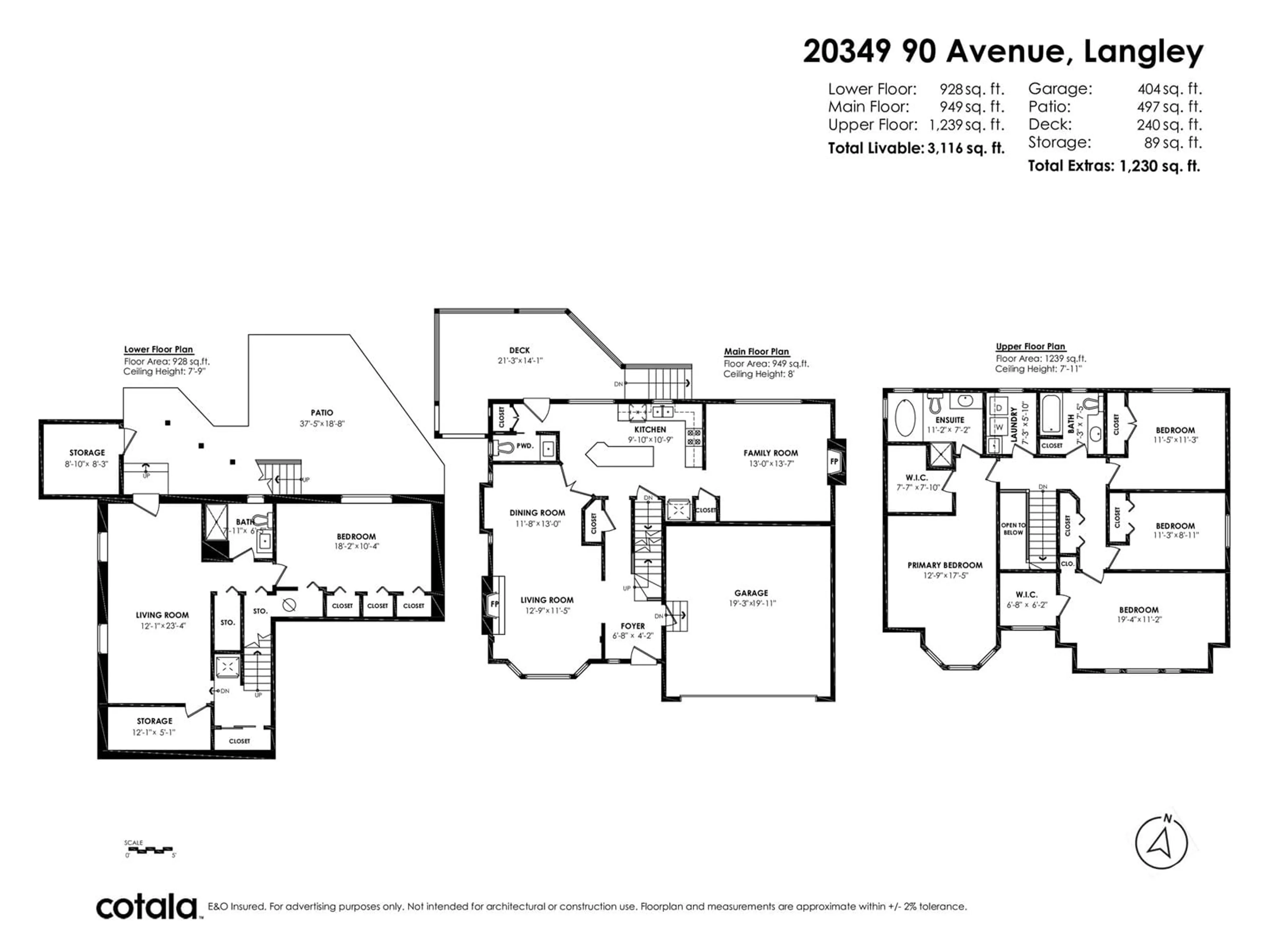 Floor plan for 20349 90, Langley British Columbia V1M1Y6
