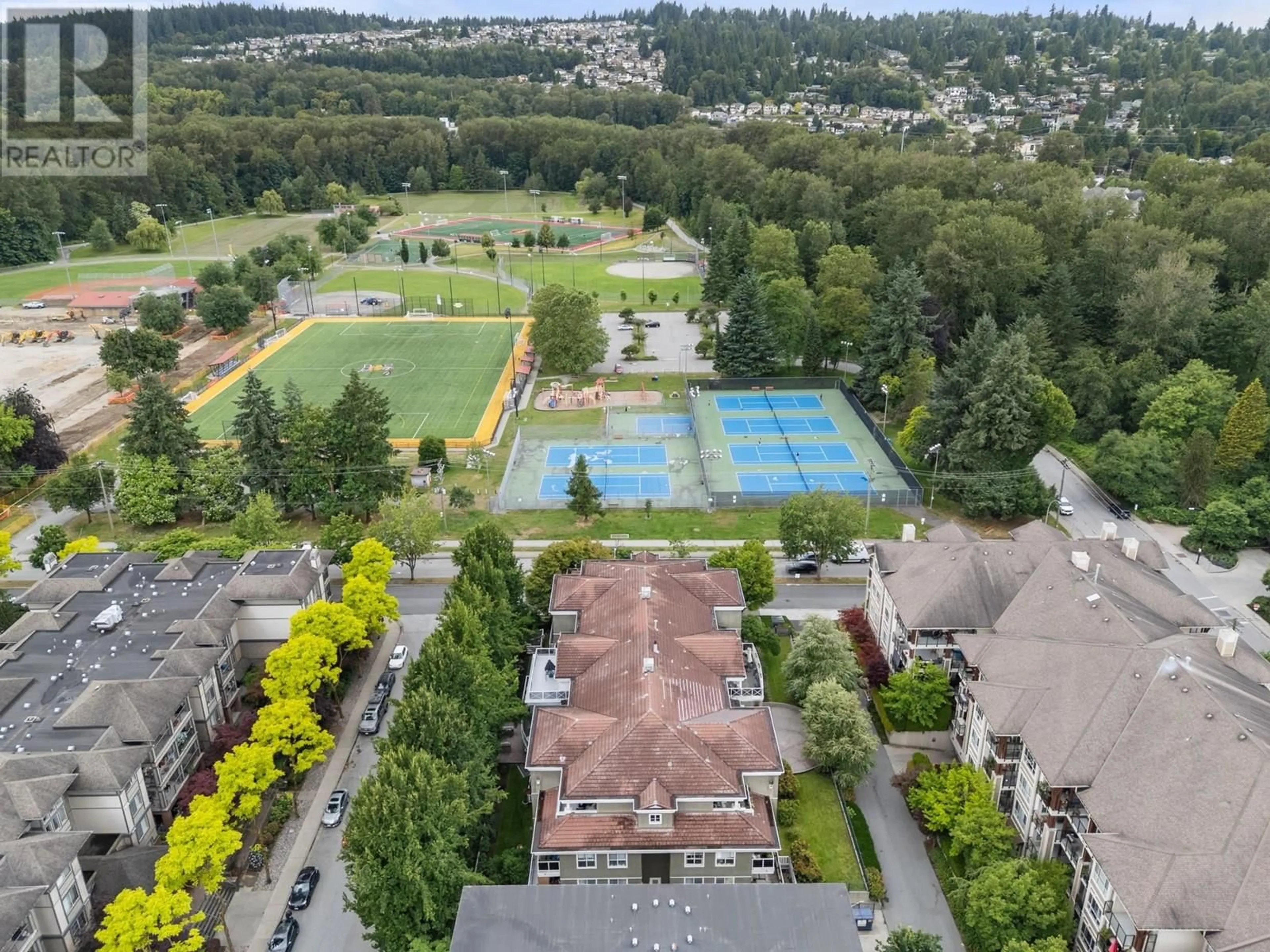 A pic from outside/outdoor area/front of a property/back of a property/a pic from drone, city buildings view from balcony for PH5 - 2485 ATKINS AVENUE, Port Coquitlam British Columbia V3C1Z1