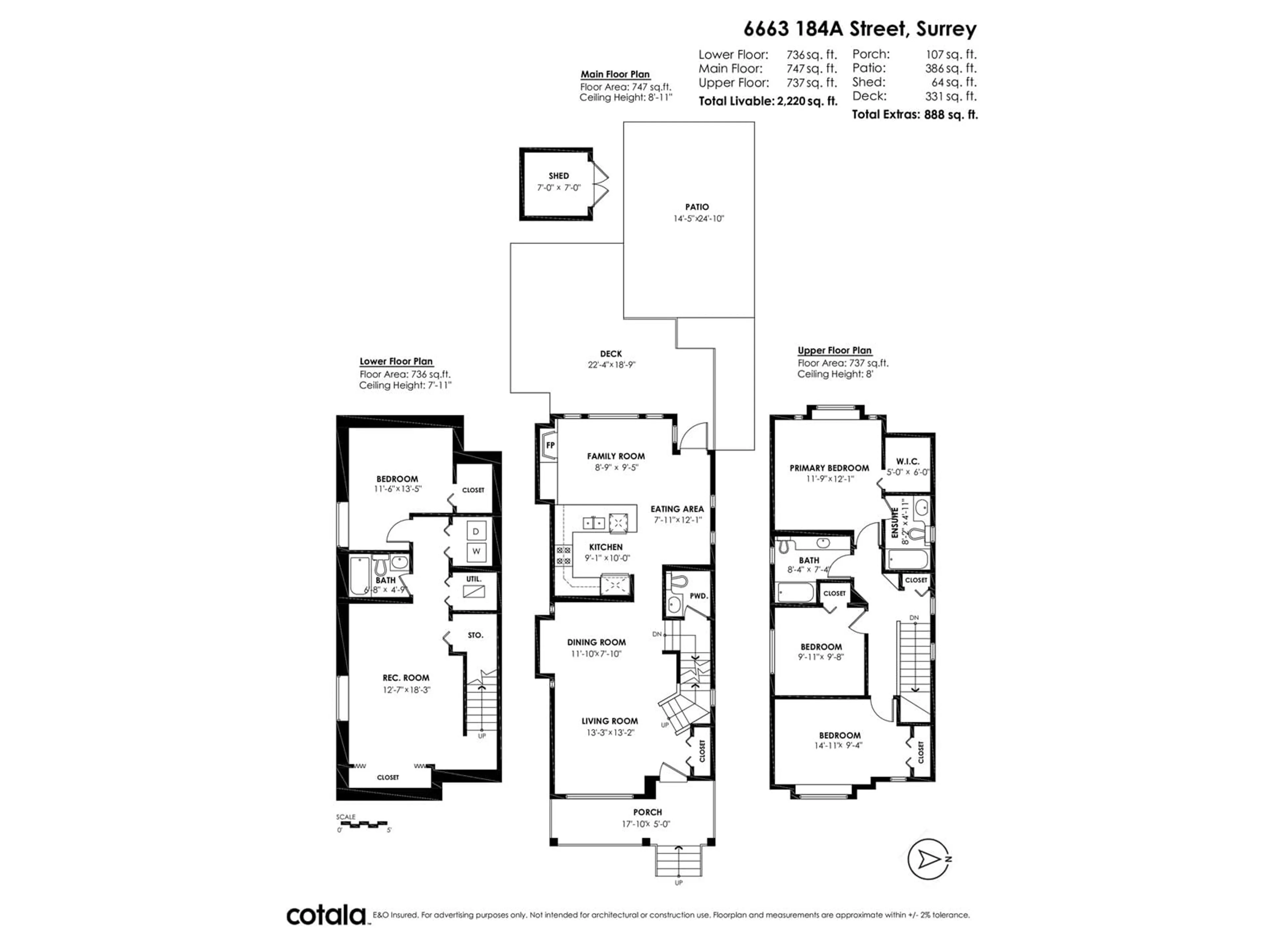 Floor plan for 6663 184A, Surrey British Columbia V3S9A8