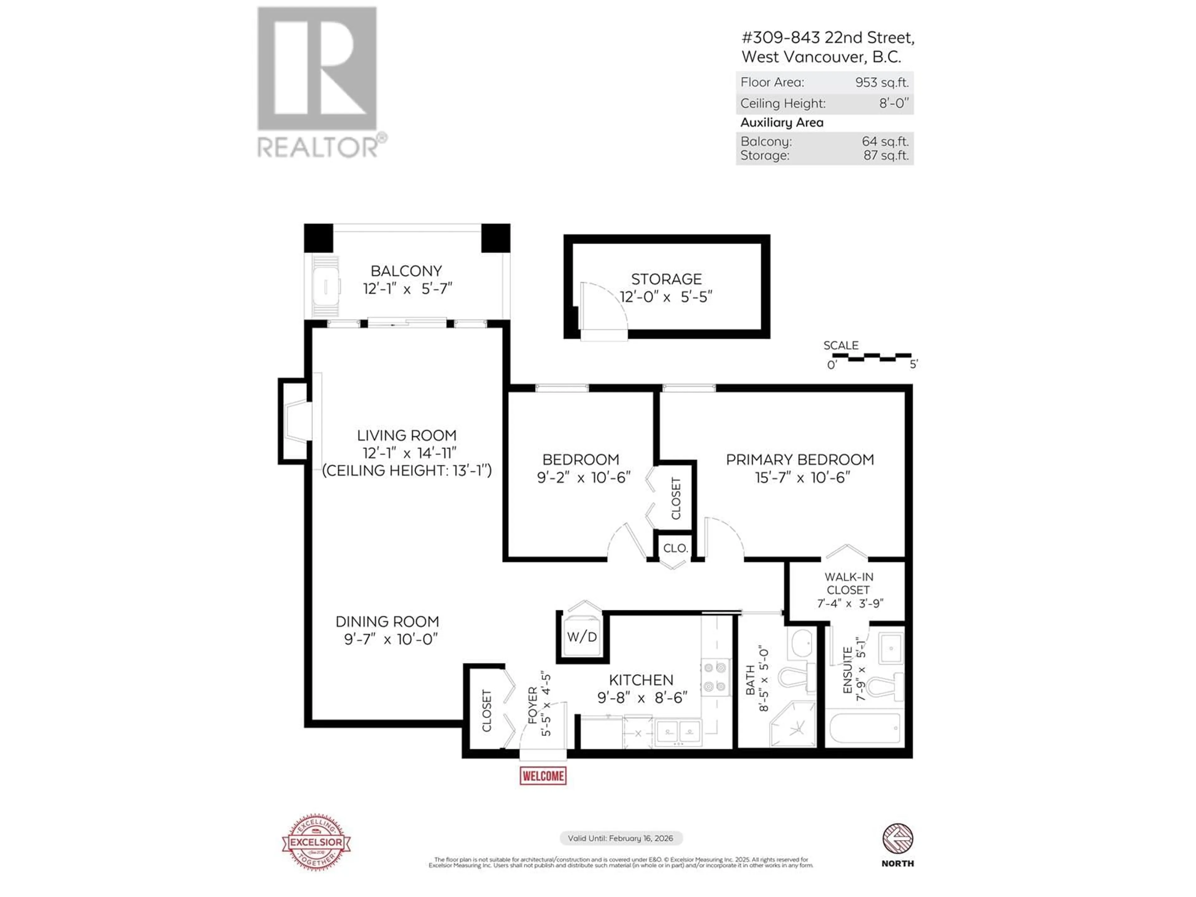 Floor plan for 309 - 843 22ND STREET, West Vancouver British Columbia V7V4C1