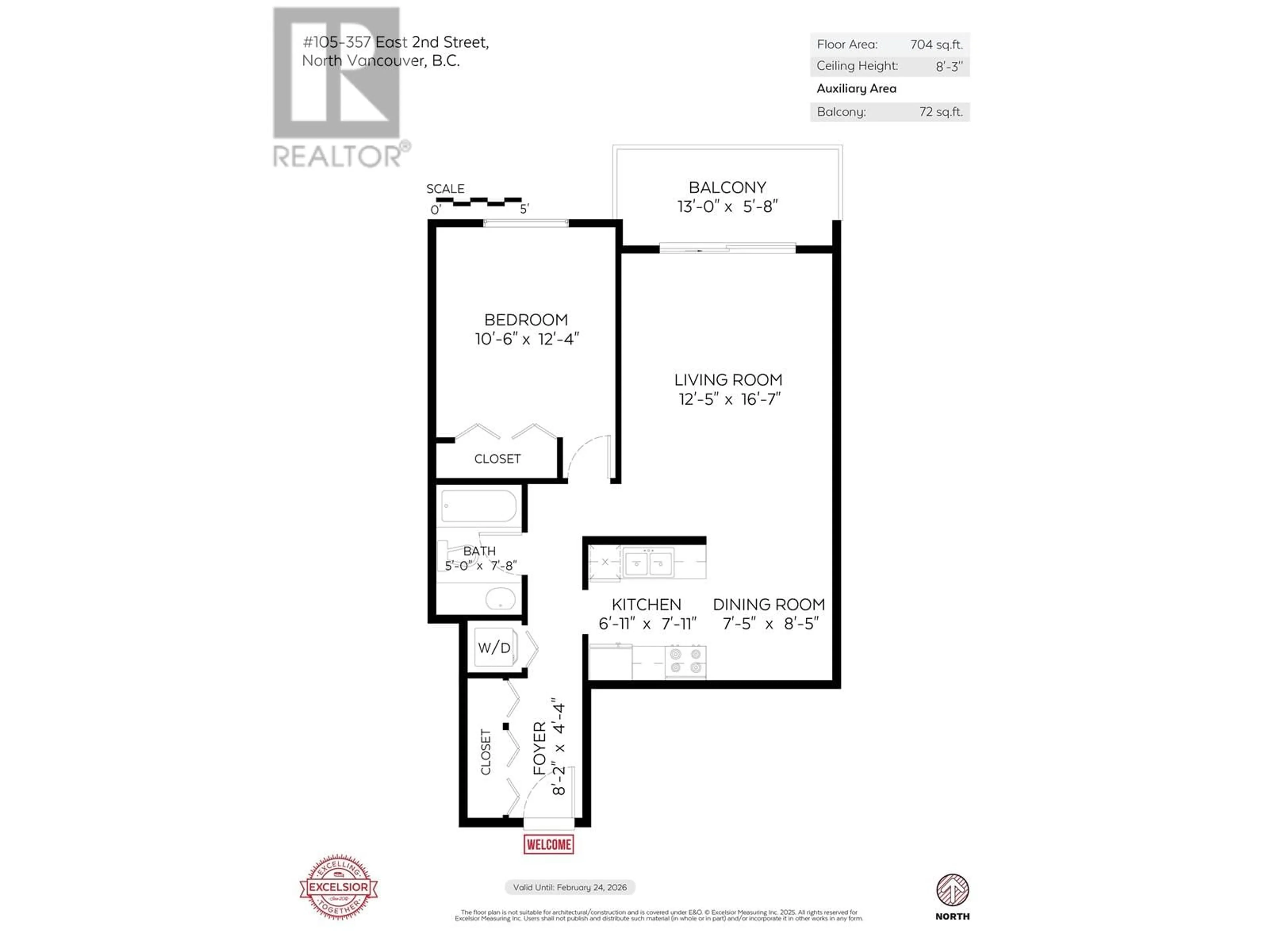 Floor plan for 105 - 357 2ND STREET, North Vancouver British Columbia V7L1C6