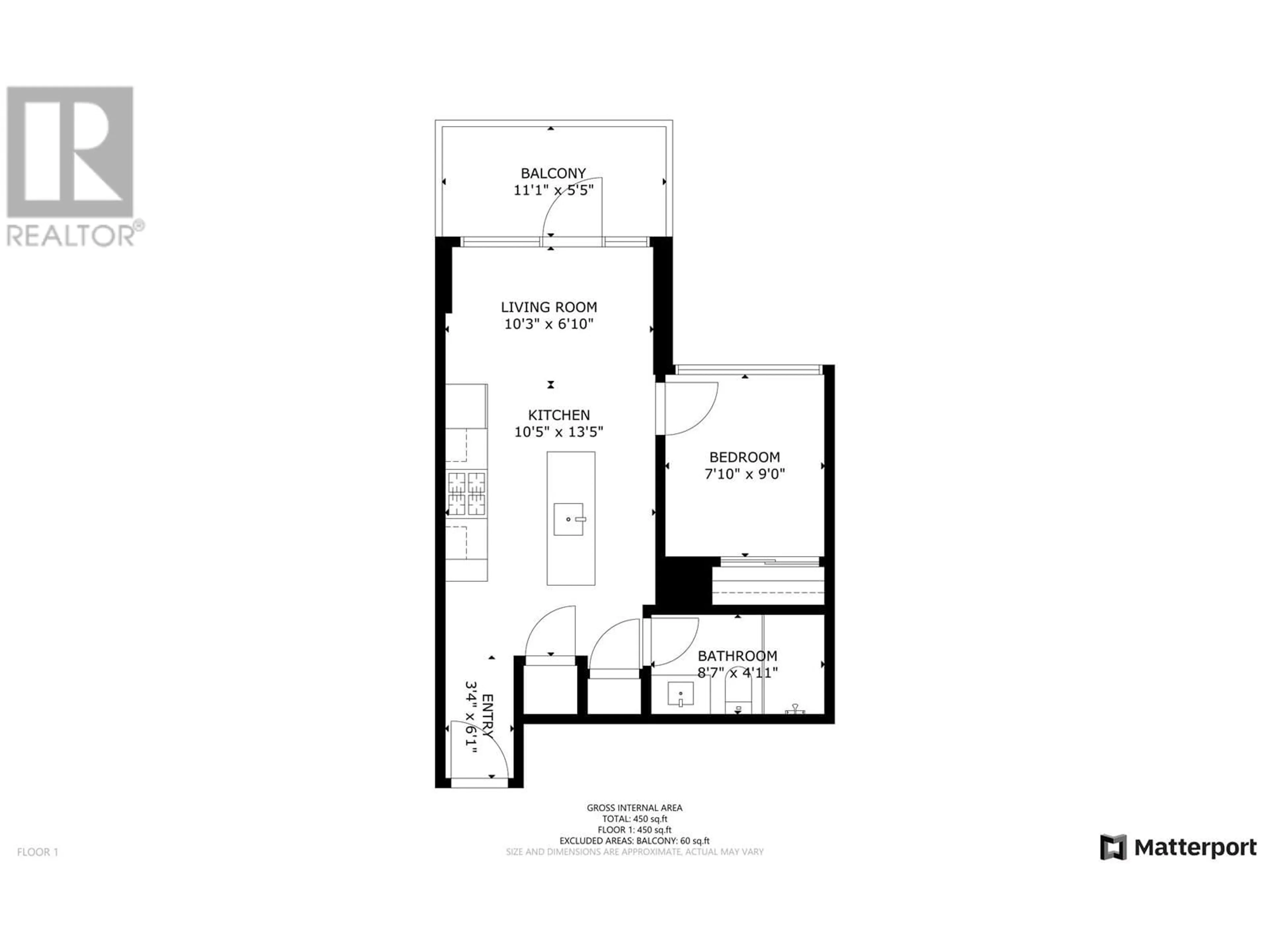 Floor plan for 544 - 8133 COOK ROAD, Richmond British Columbia V6Y0L7