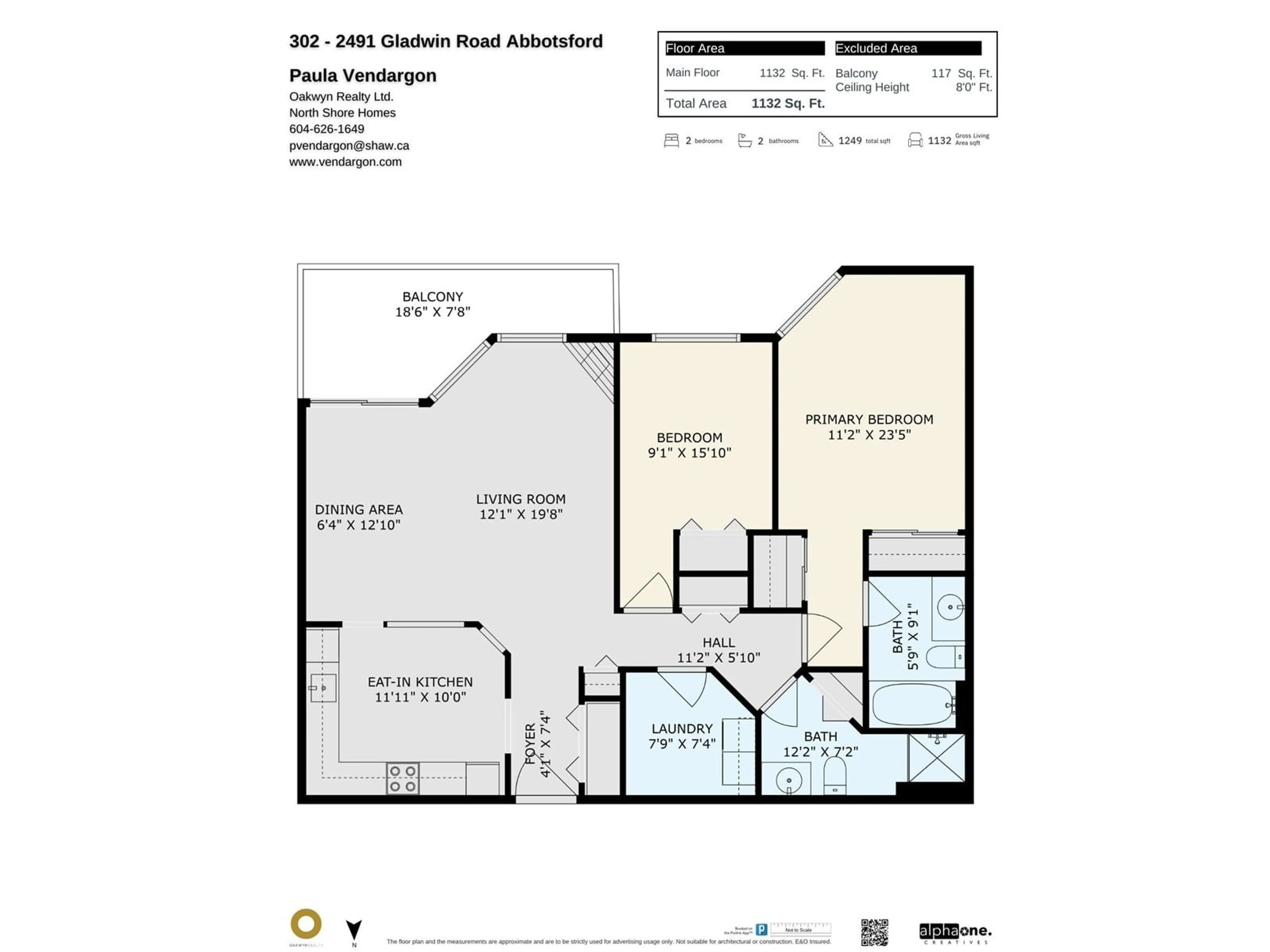 Floor plan for 302 - 2491 GLADWIN, Abbotsford British Columbia V2T3N8