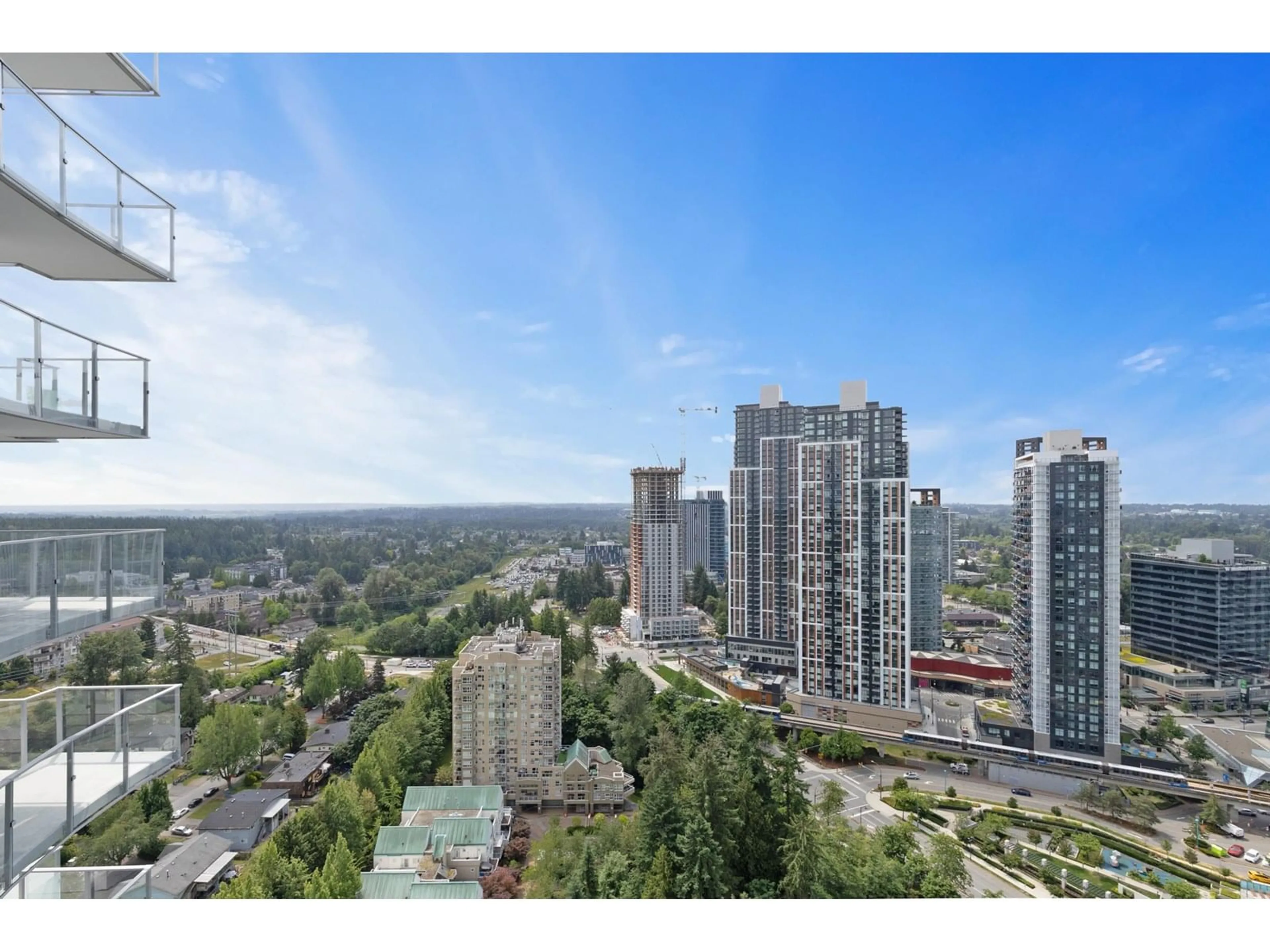 A pic from outside/outdoor area/front of a property/back of a property/a pic from drone, city buildings view from balcony for 3108 - 13768 100, Surrey British Columbia V3T0V2