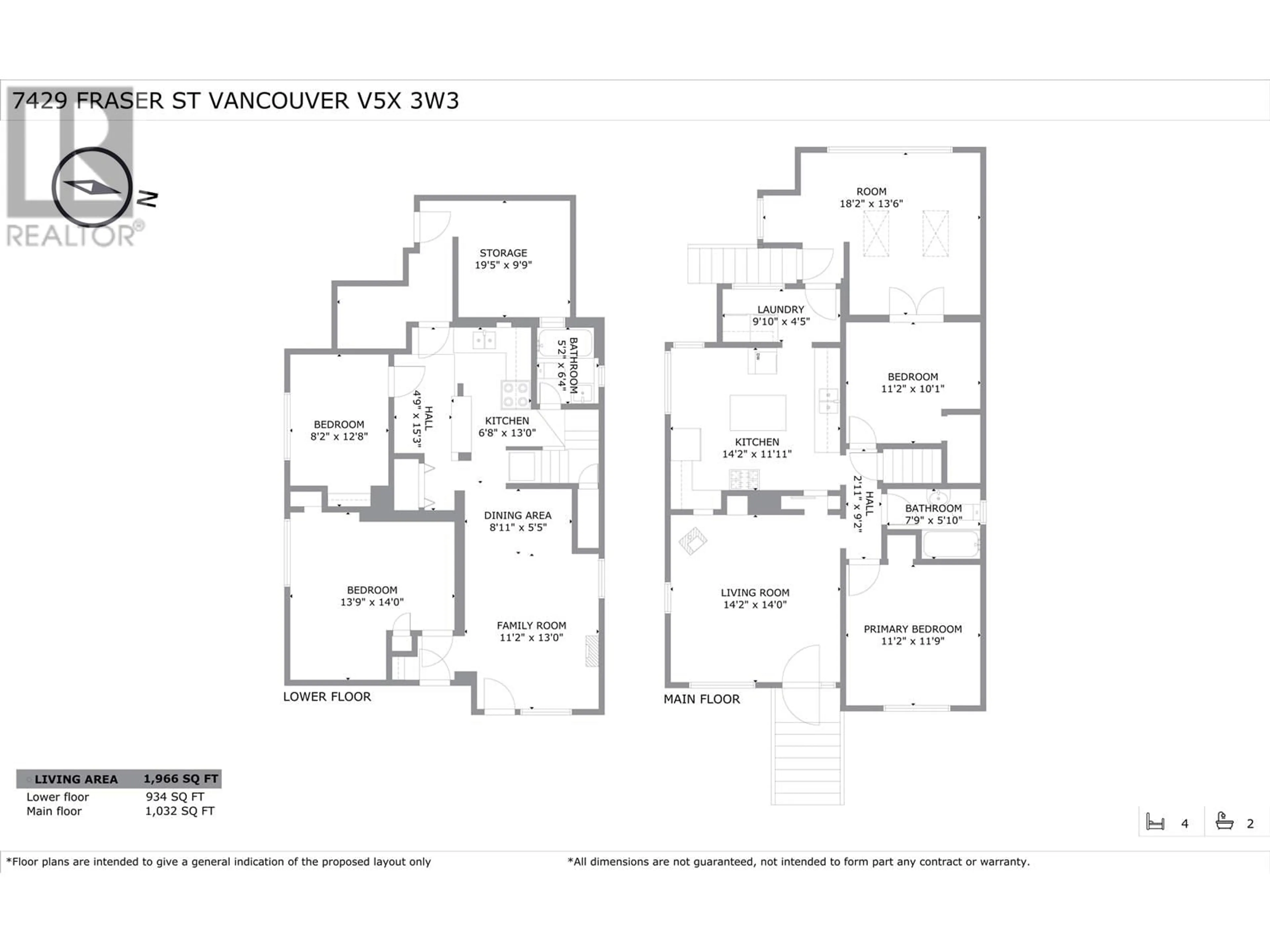Floor plan for 7429 FRASER STREET, Vancouver British Columbia V5X3W3