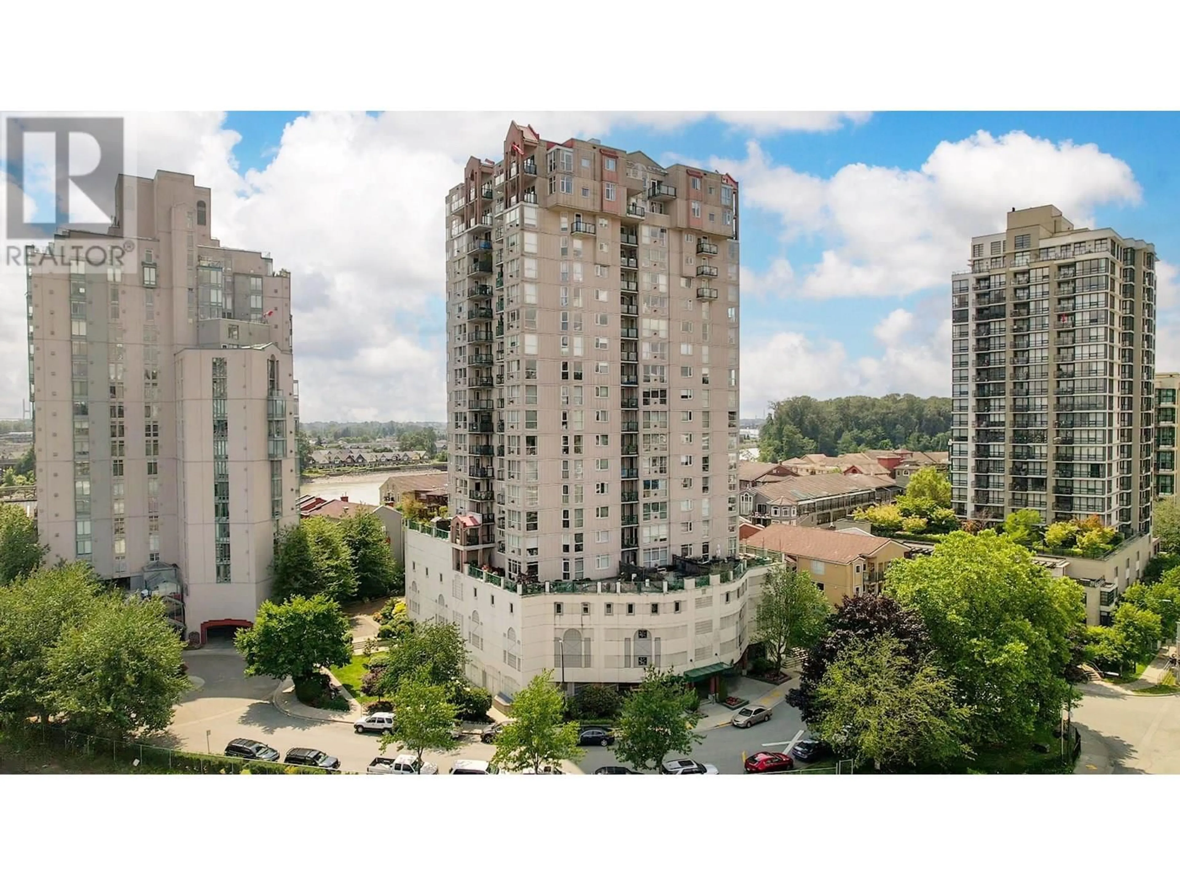 A pic from outside/outdoor area/front of a property/back of a property/a pic from drone, city buildings view from balcony for 1901 - 10 LAGUNA COURT, New Westminster British Columbia V3M6W3