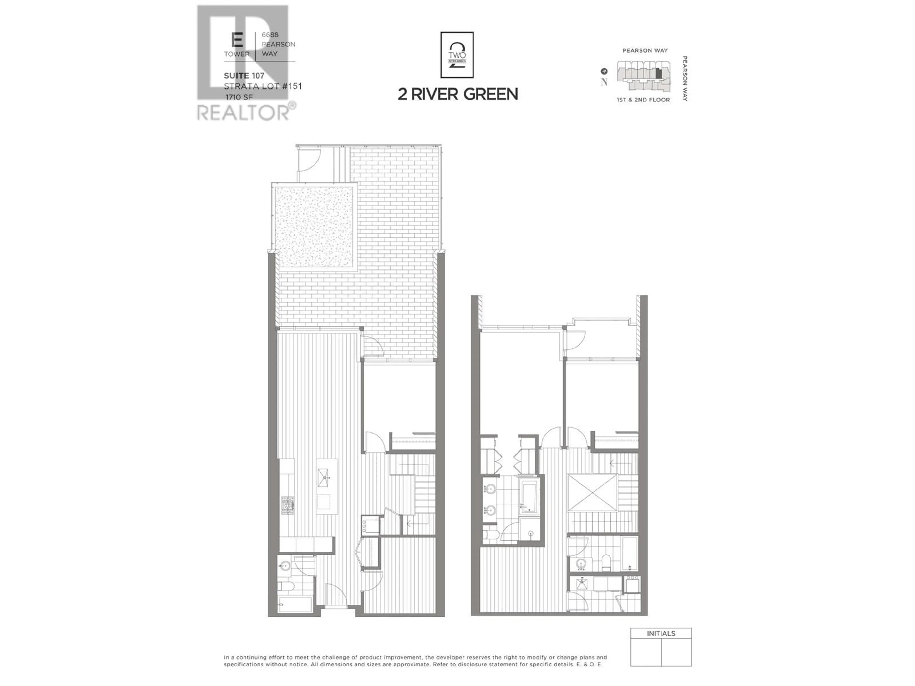 Floor plan for 107 - 6688 PEARSON WAY, Richmond British Columbia V7C0E5