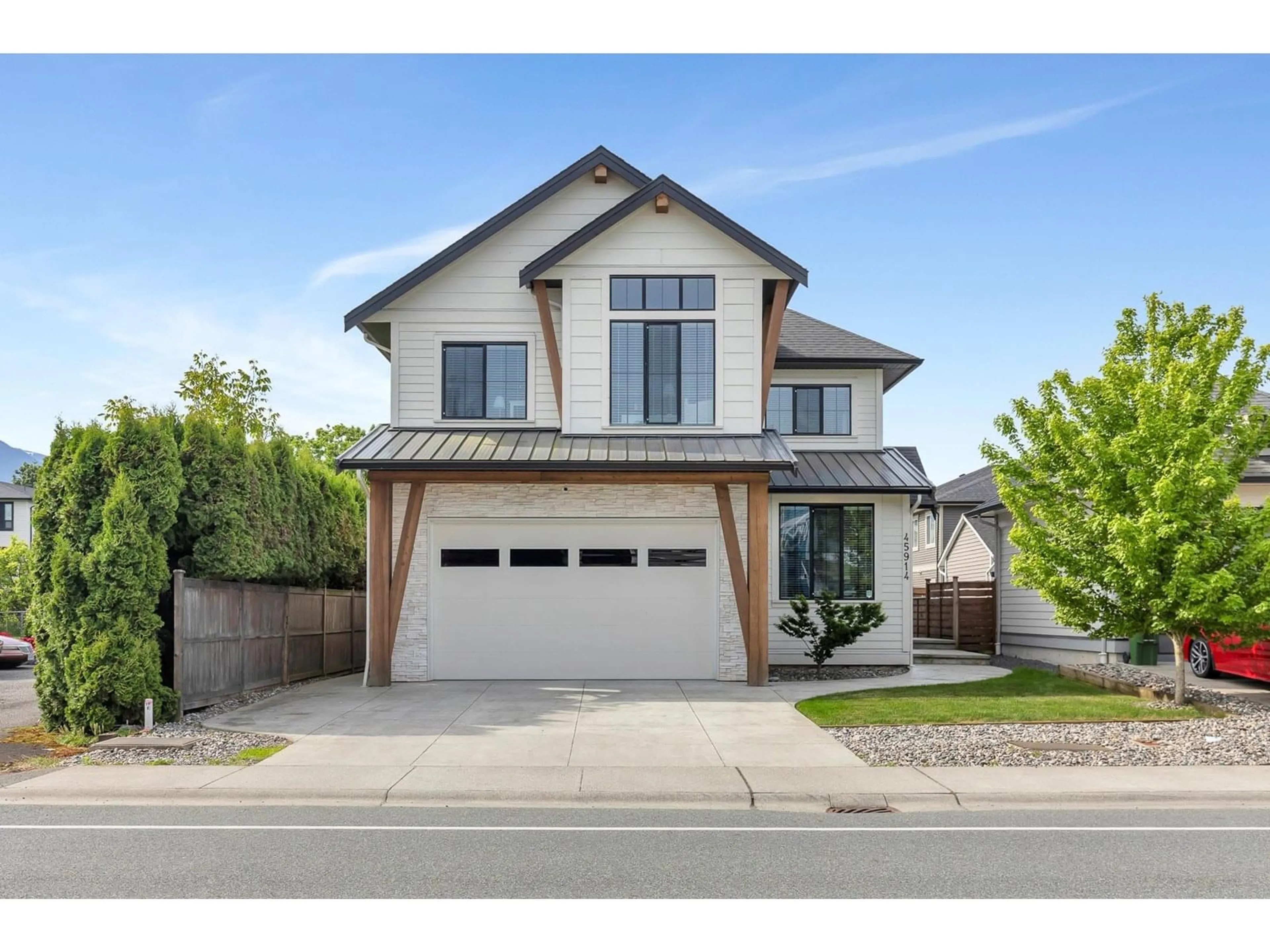 Home with brick exterior material, street for 45914 COLLINS DRIVE, Chilliwack British Columbia V2R2E1