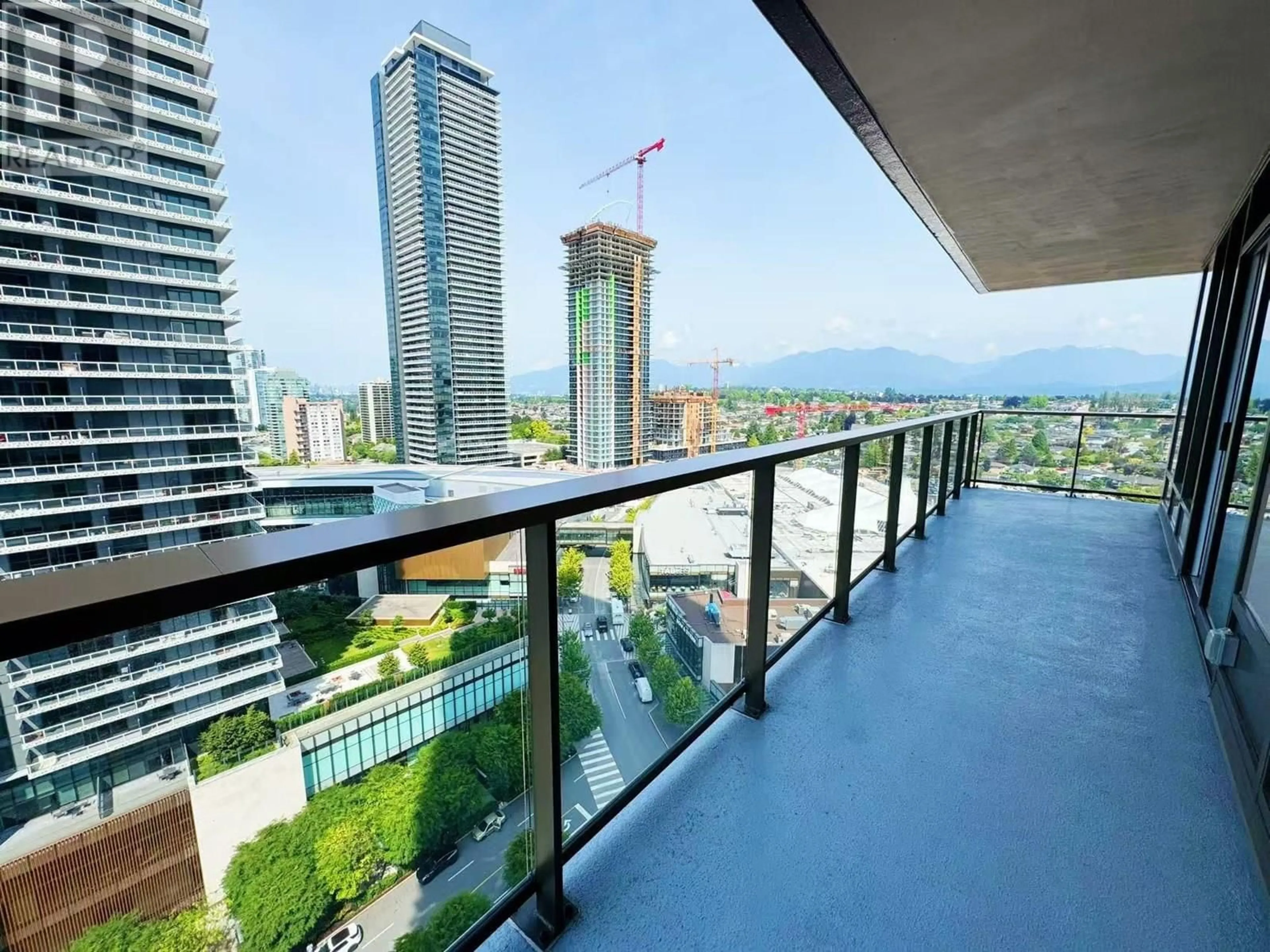 Balcony in the apartment, city buildings view from balcony for 1607 - 4650 BRENTWOOD BOULEVARD, Burnaby British Columbia V5C0M3