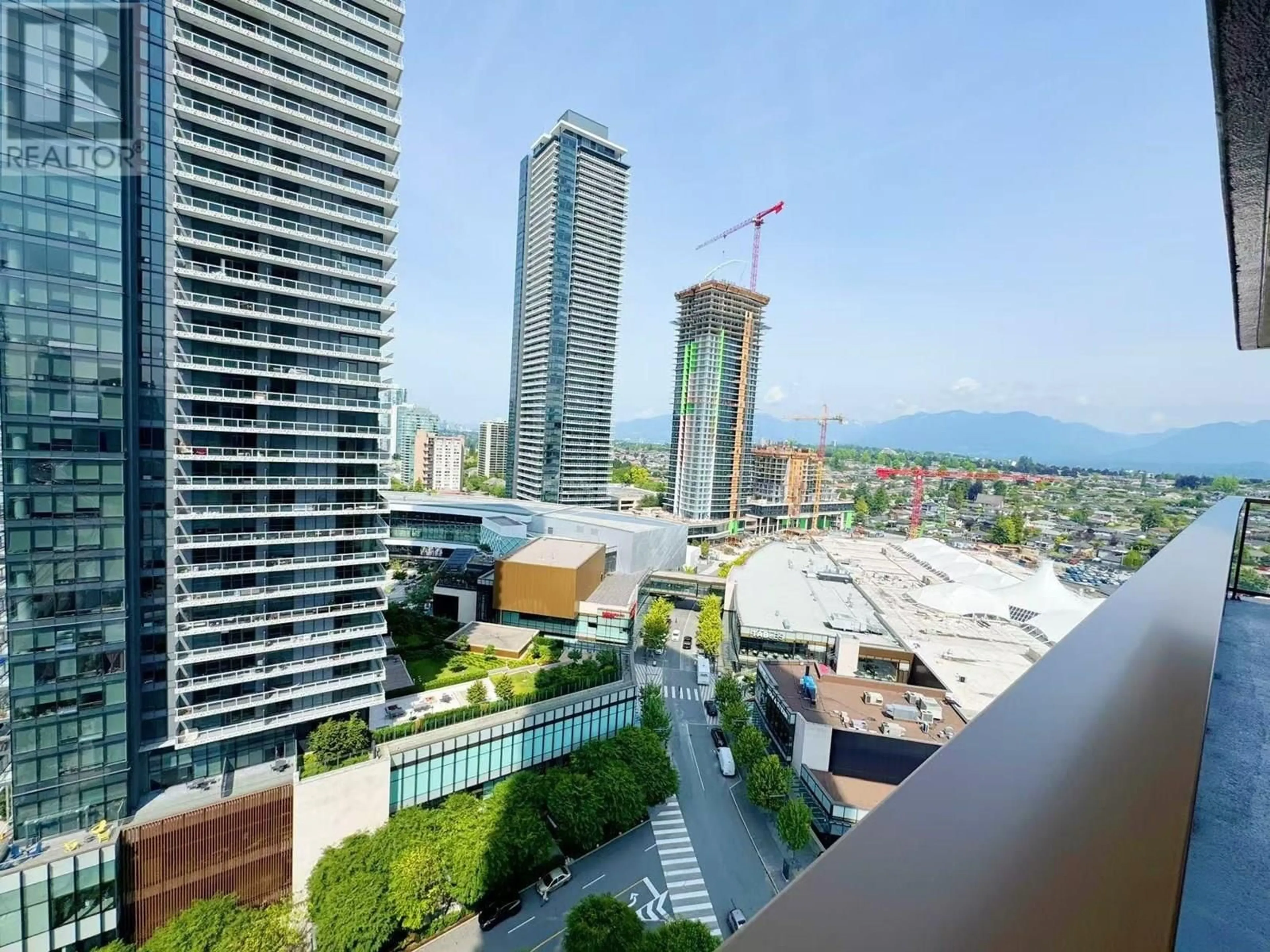 Balcony in the apartment, city buildings view from balcony for 1607 - 4650 BRENTWOOD BOULEVARD, Burnaby British Columbia V5C0M3