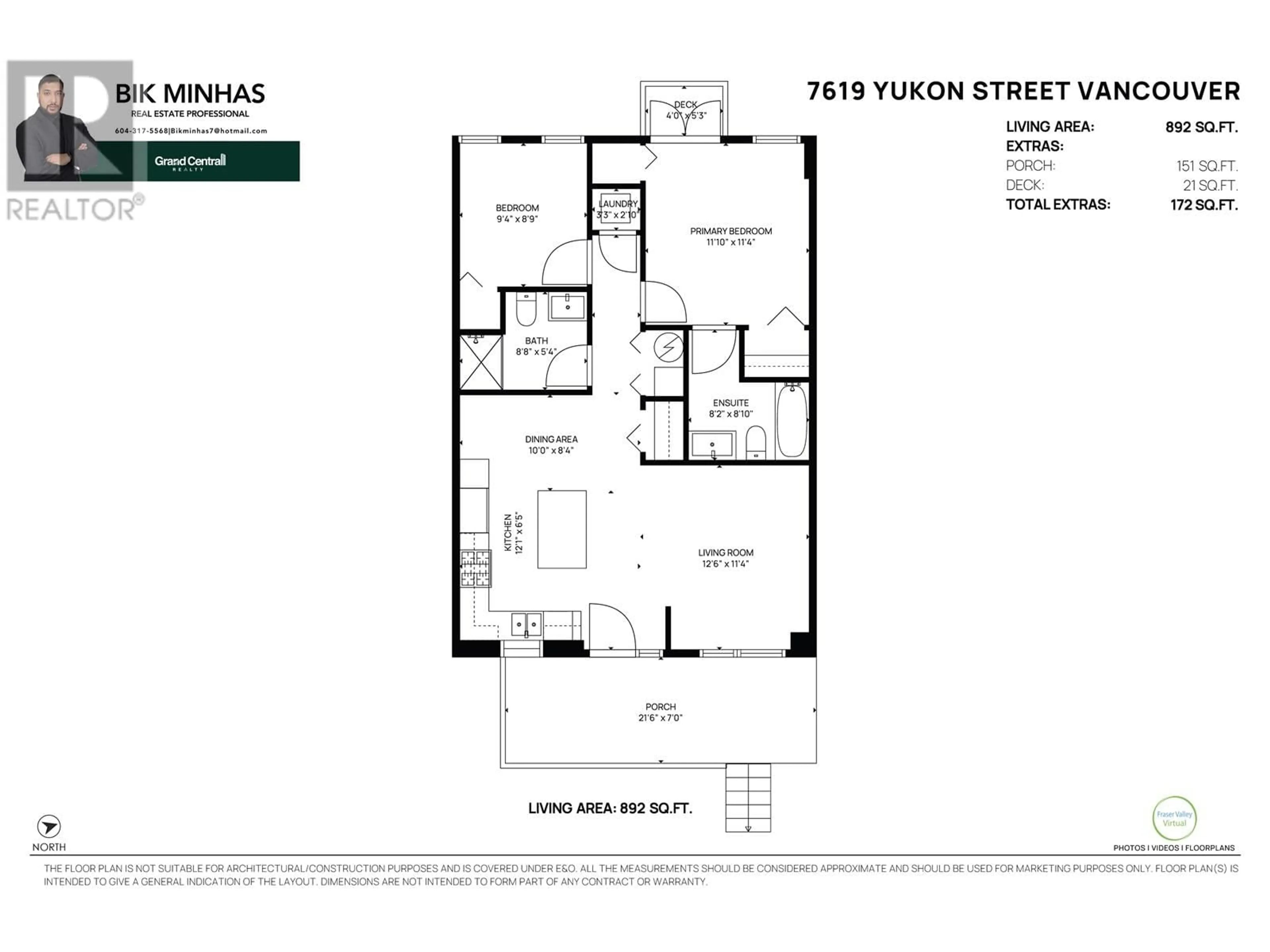 Floor plan for 7619 YUKON STREET, Vancouver British Columbia V5X2Y4