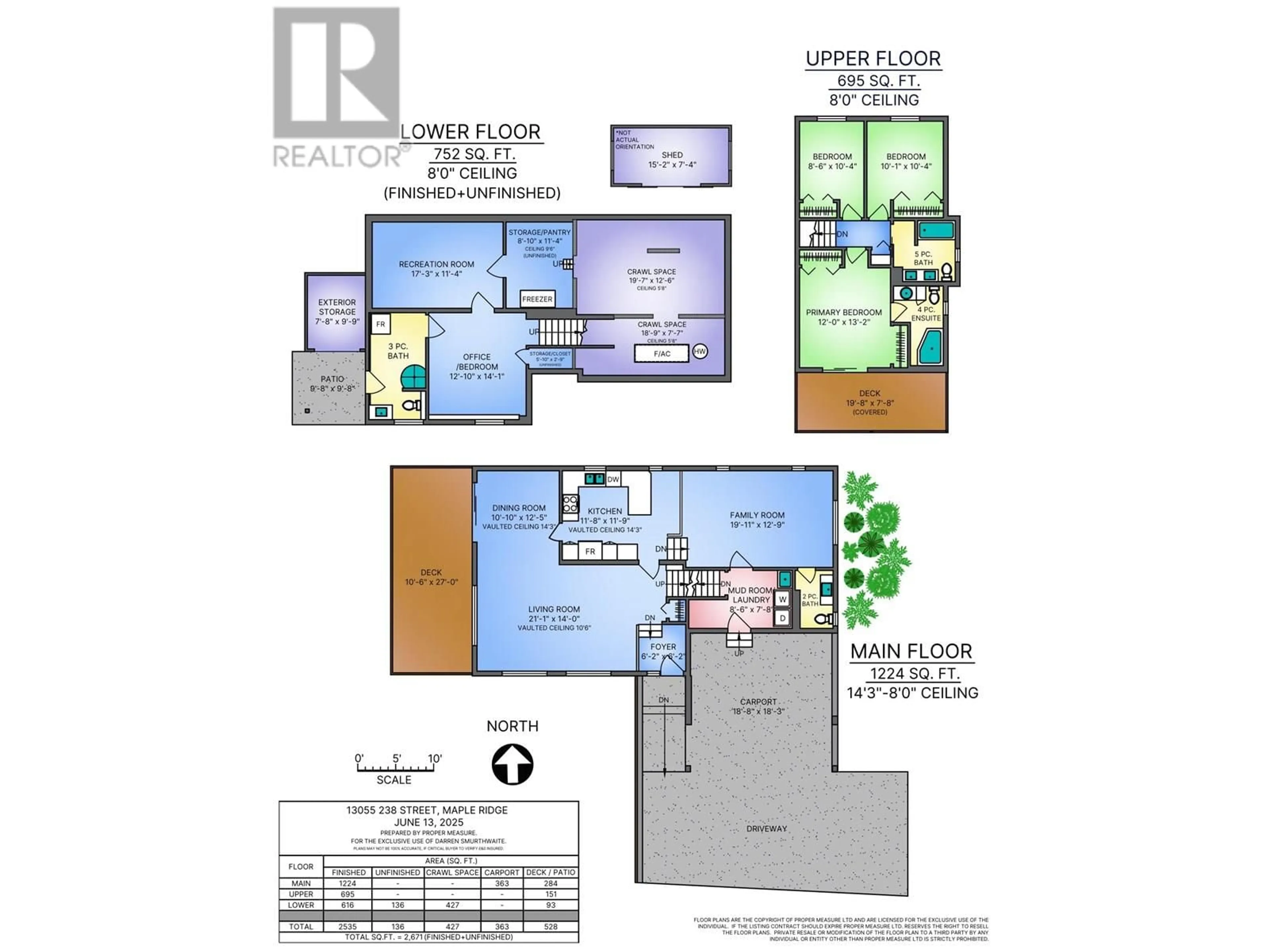 Floor plan for 13055 238 STREET, Maple Ridge British Columbia V4R2S4