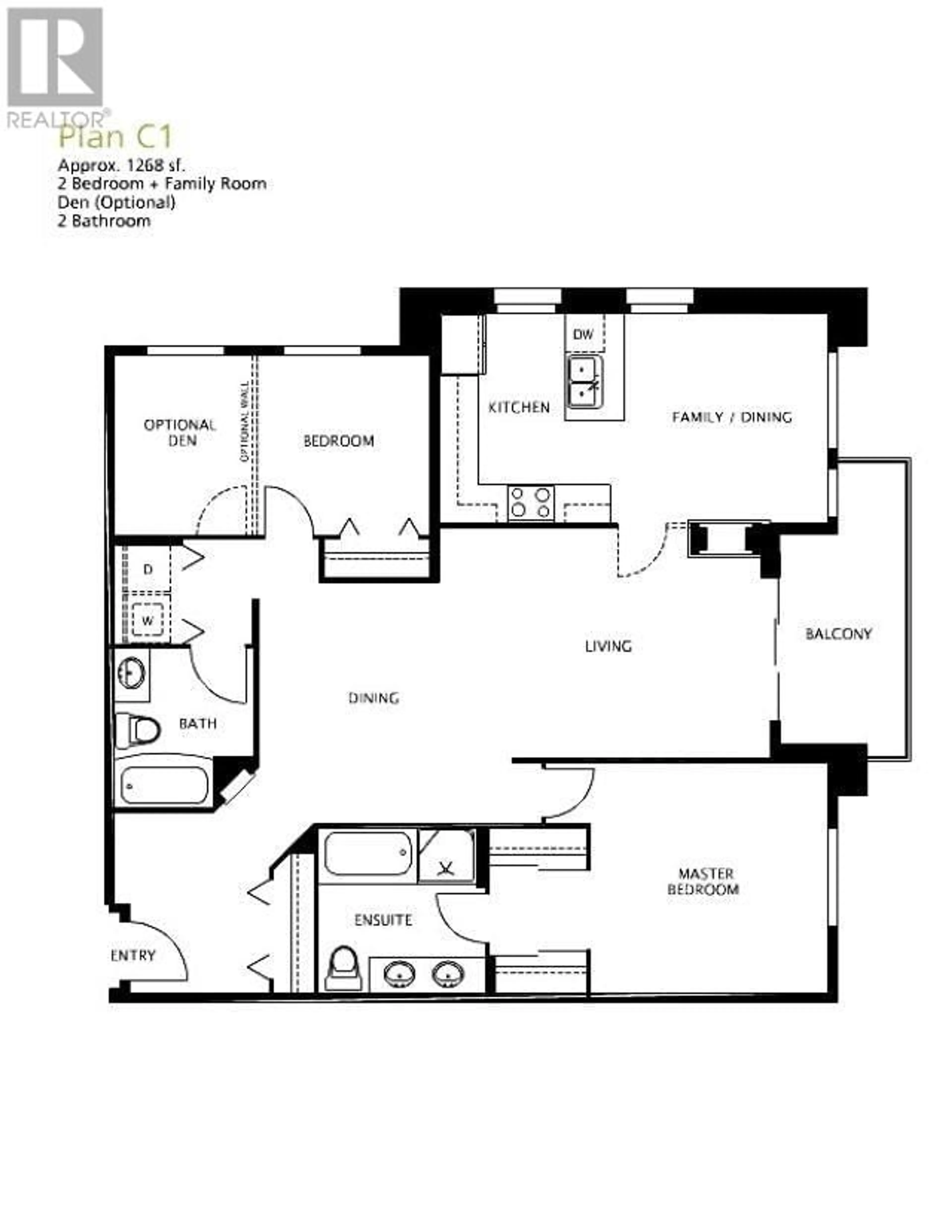 Floor plan for 305 - 5779 BIRNEY AVENUE, Vancouver British Columbia V6S0A3