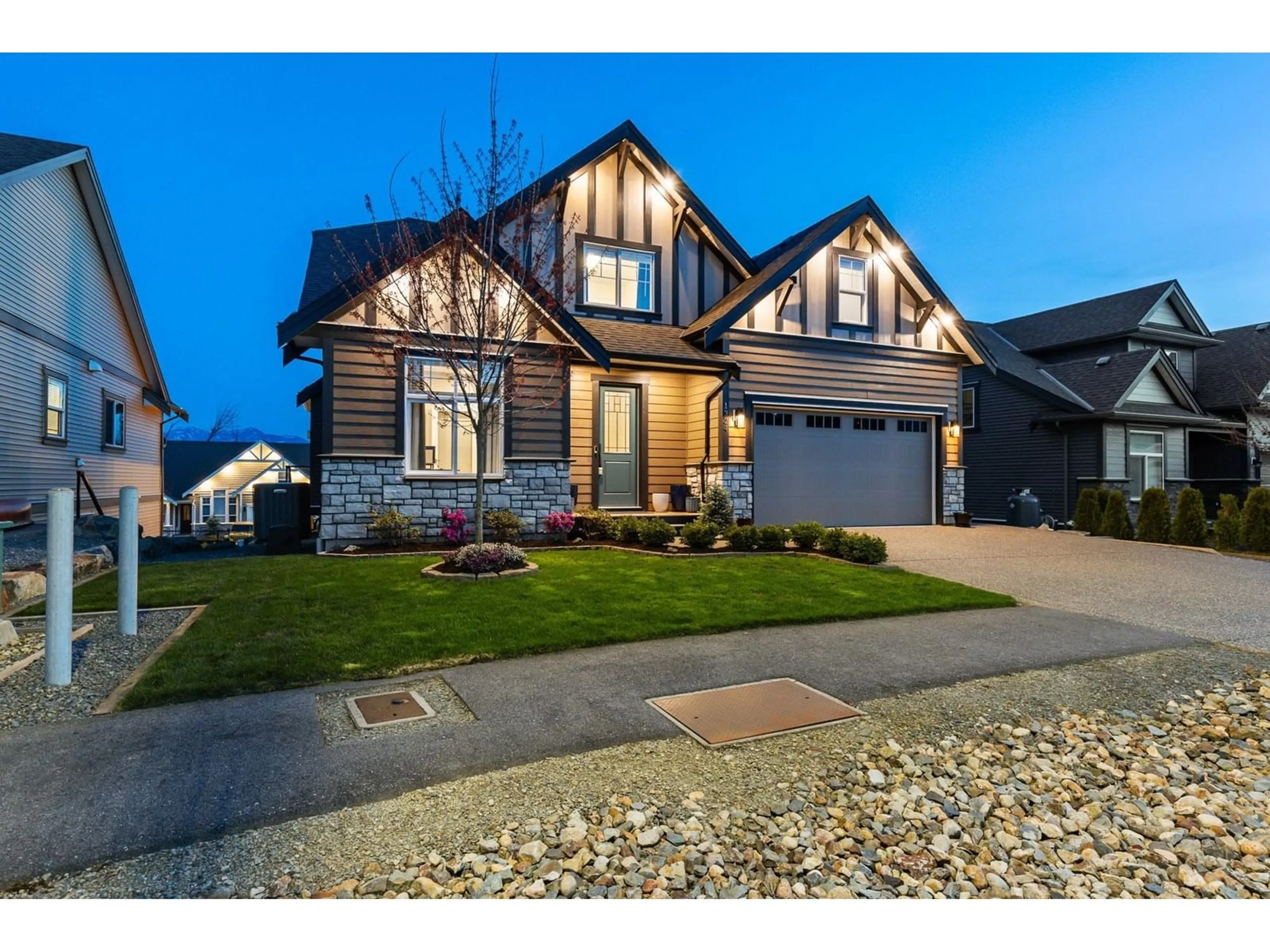 Home with brick exterior material, street for 1324 STROMDAHL PLACE, Agassiz British Columbia V0M1A1