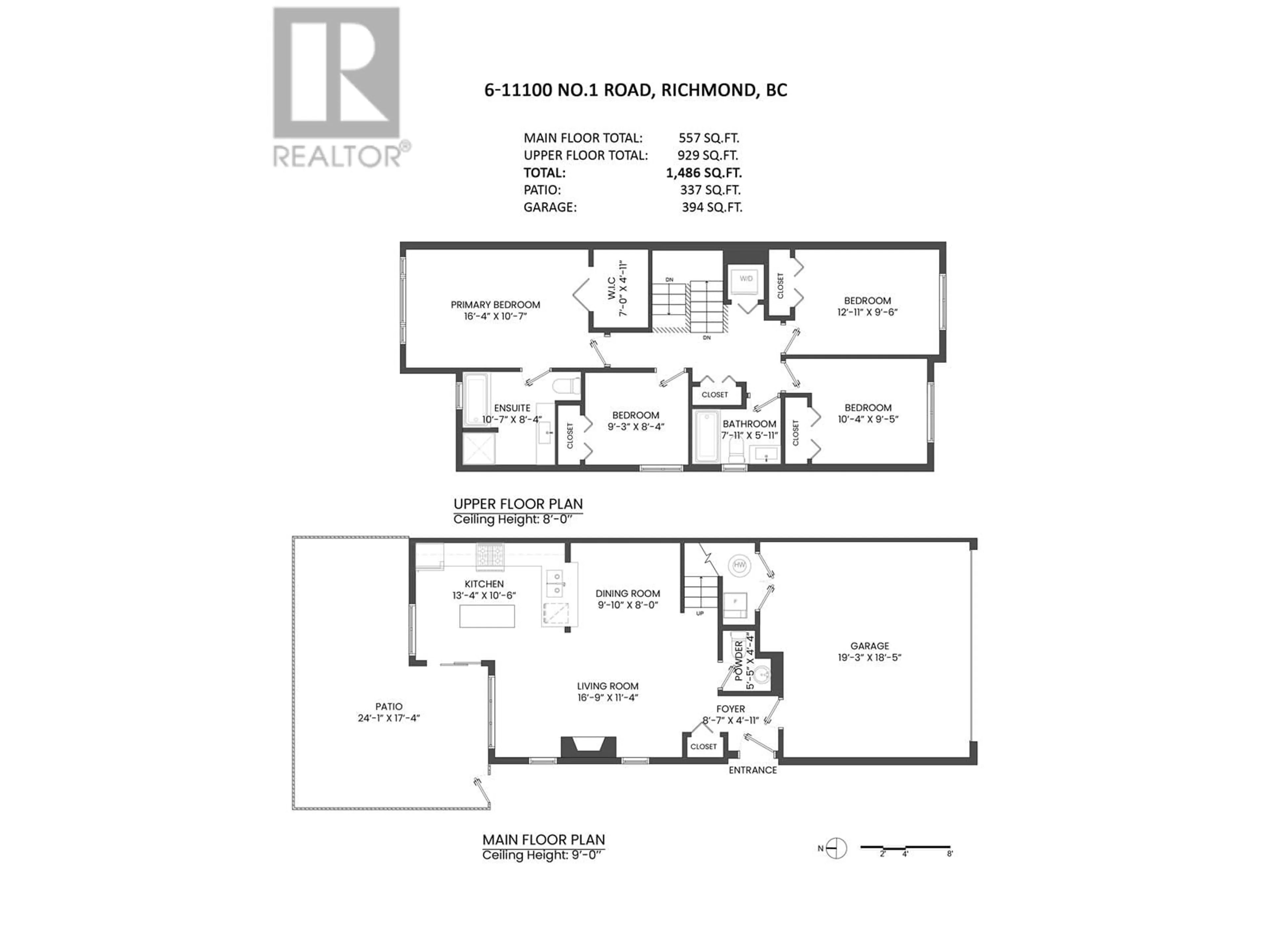 Floor plan for 6 - 11100 NO. 1 ROAD, Richmond British Columbia V7E1S5
