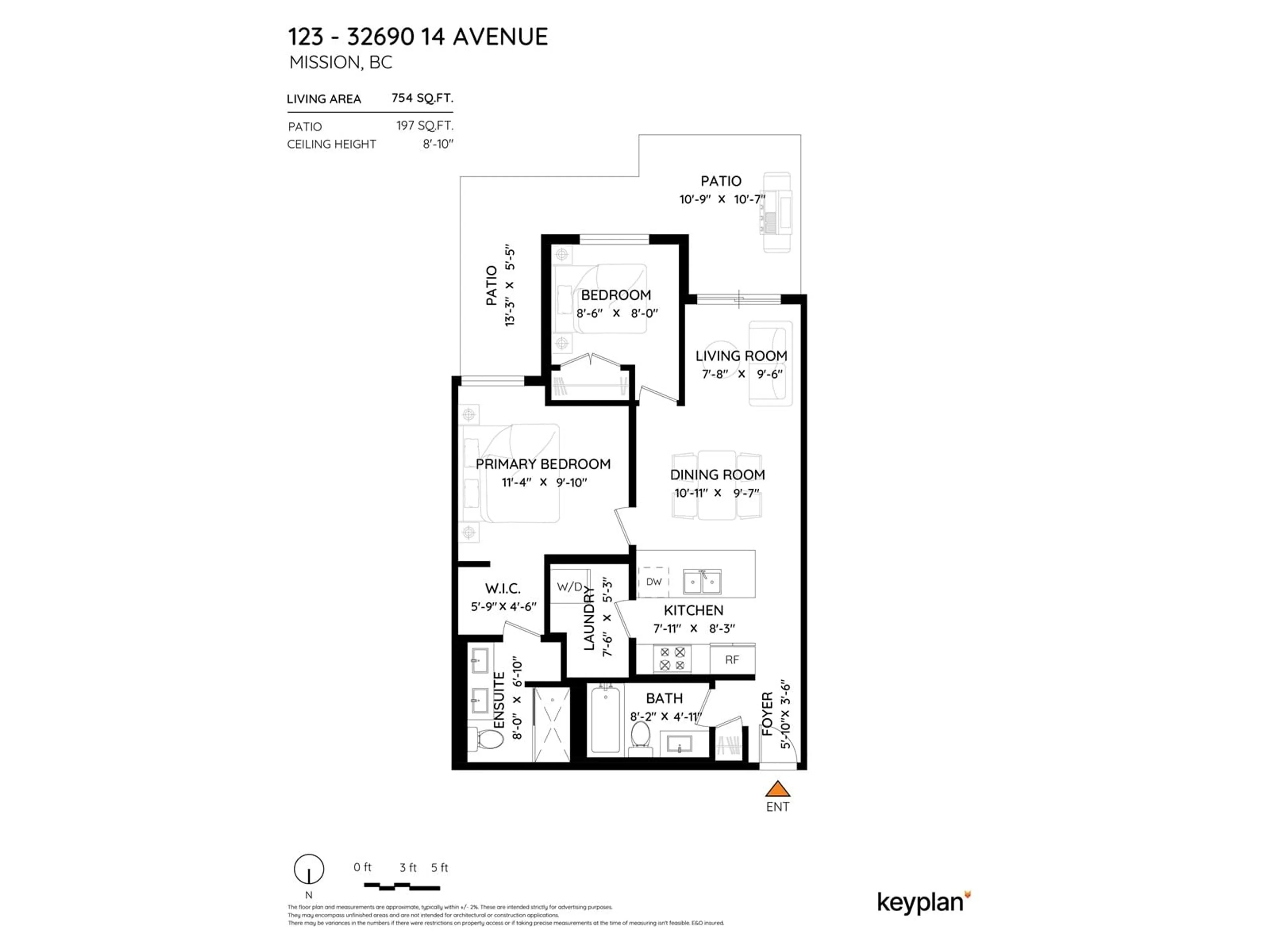 Floor plan for 123 - 32690 14TH, Mission British Columbia V2V0K5