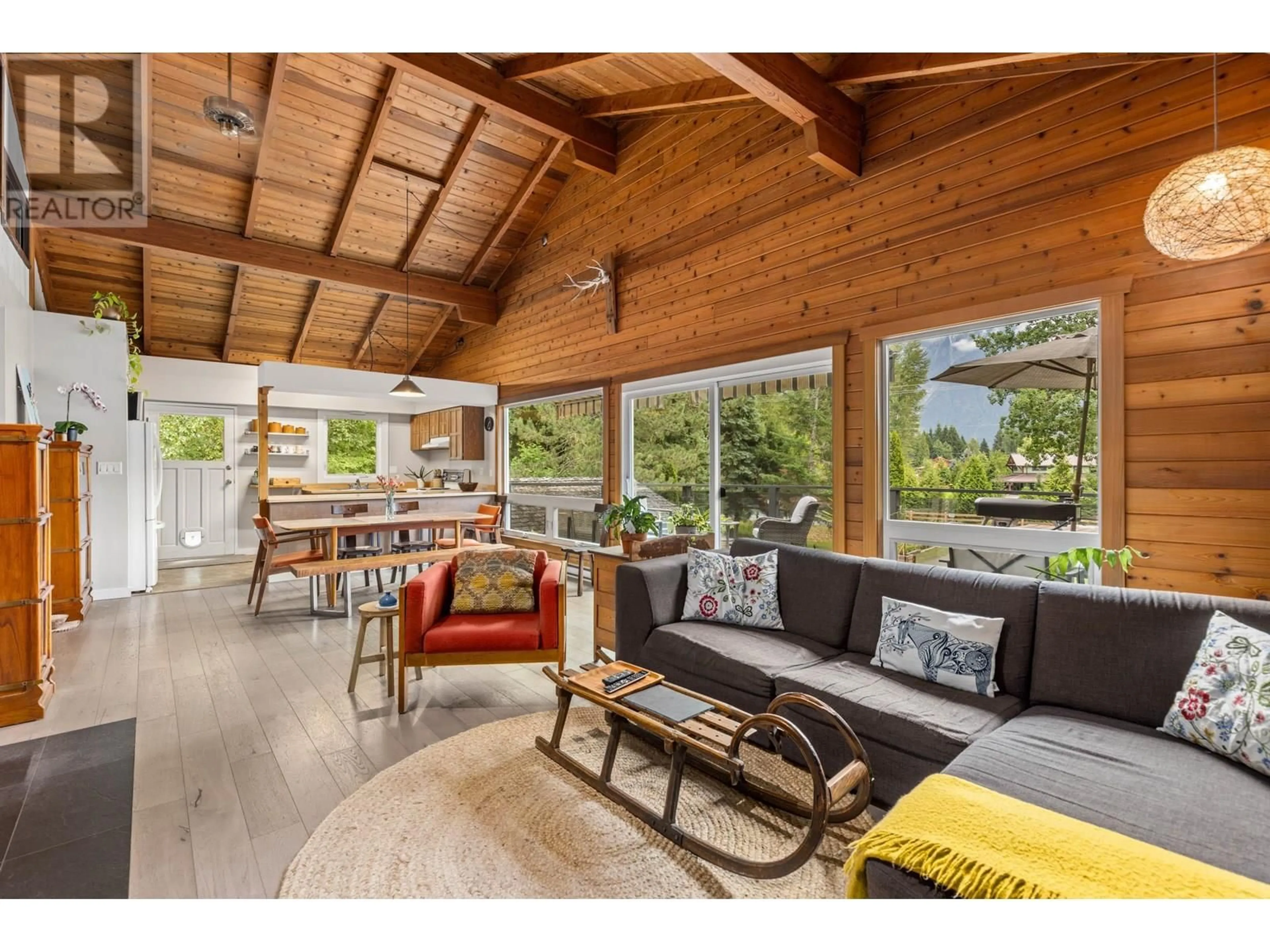 Living room with furniture, wood/laminate floor for 1553 FRASER ROAD, Pemberton British Columbia V0N2L0