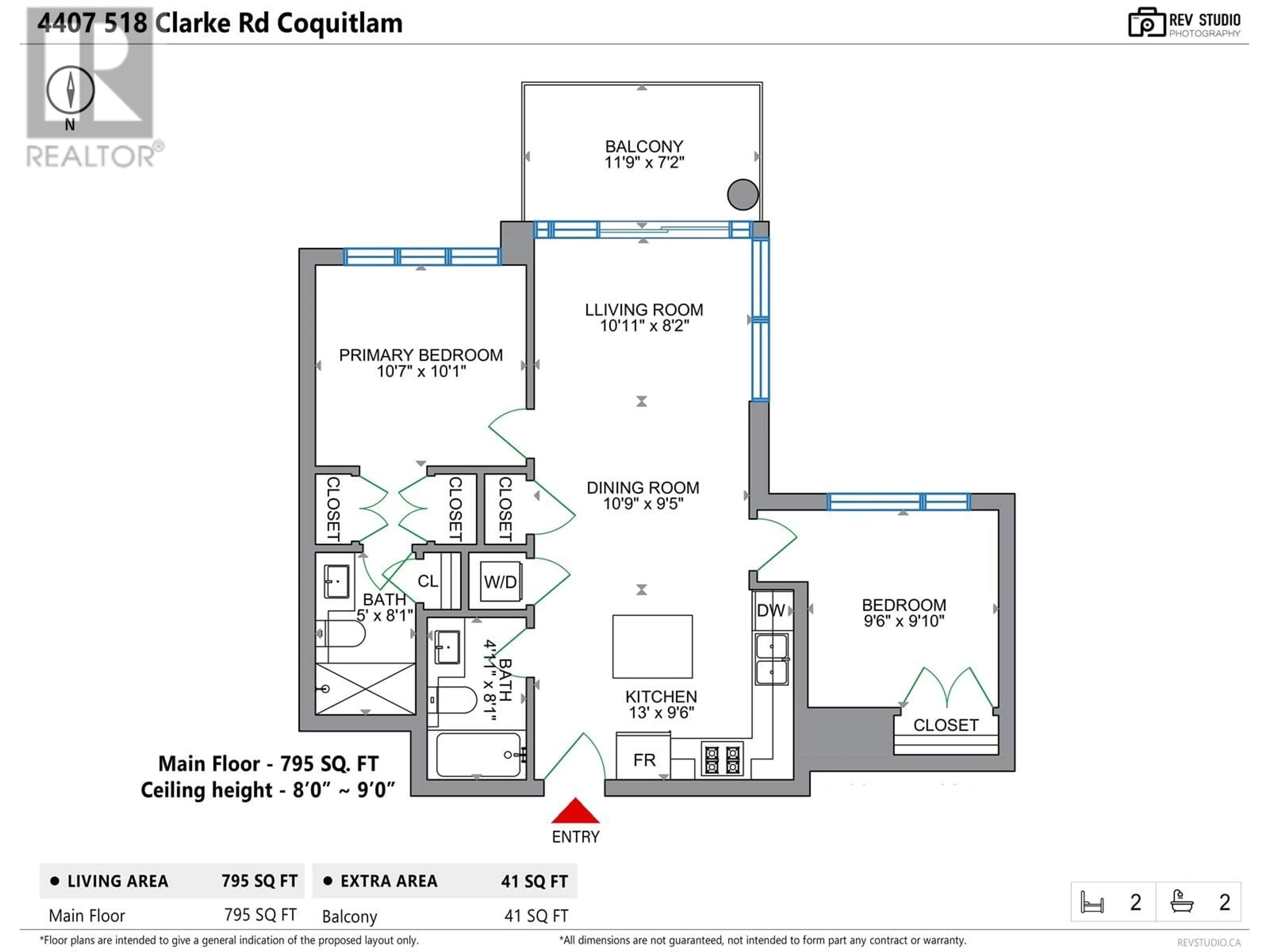 Floor plan for 4407 - 518 CLARKE ROAD, Coquitlam British Columbia V3J0S7