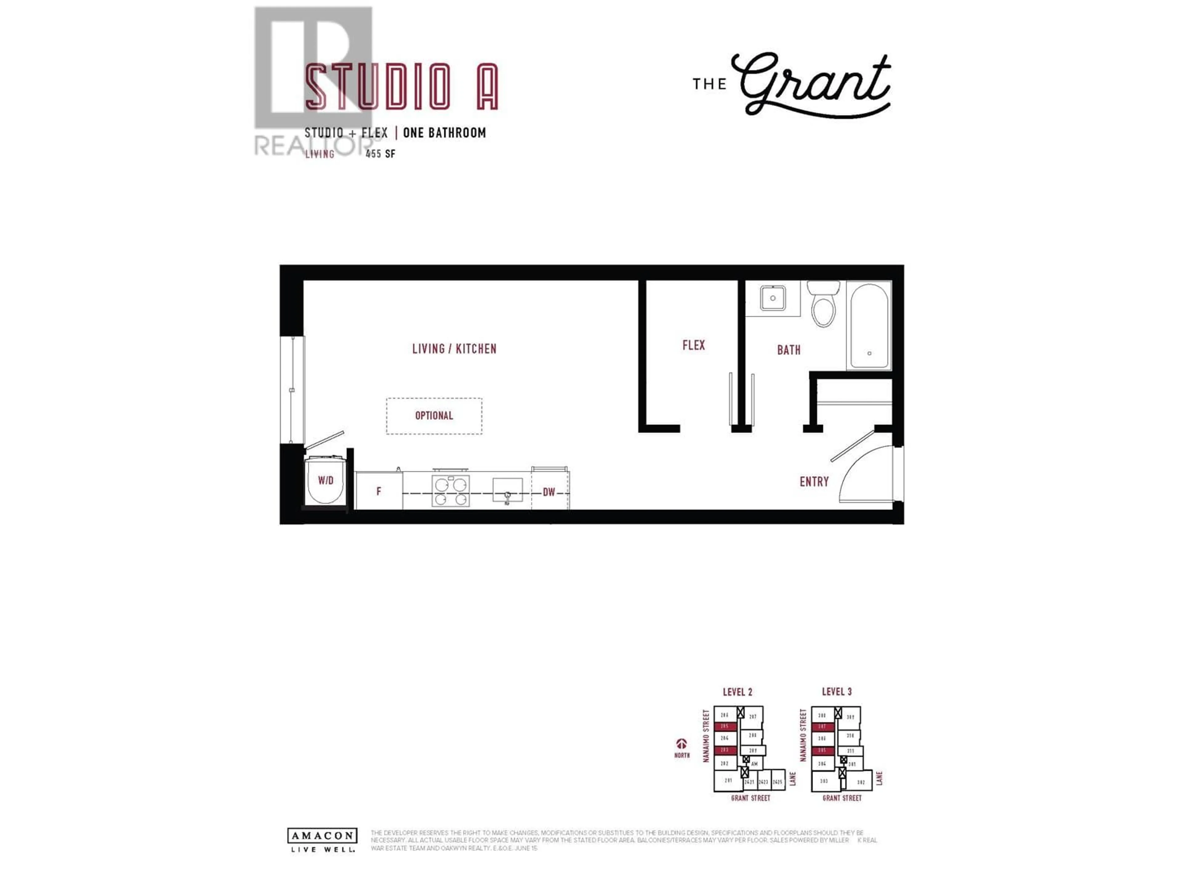 Floor plan for 305 - 2419 GRANT STREET, Vancouver British Columbia V0V0V0