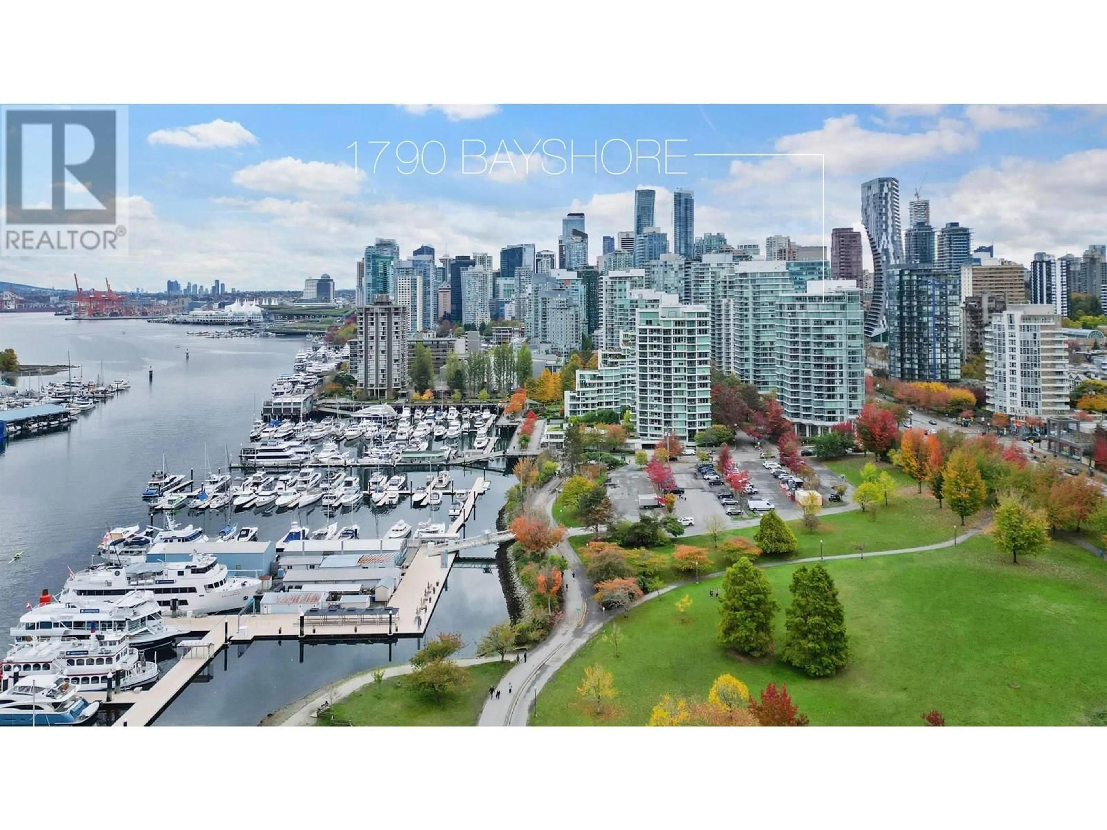 A pic from outside/outdoor area/front of a property/back of a property/a pic from drone, water/lake/river/ocean view for 401 - 1790 BAYSHORE DRIVE, Vancouver British Columbia V6G3G5