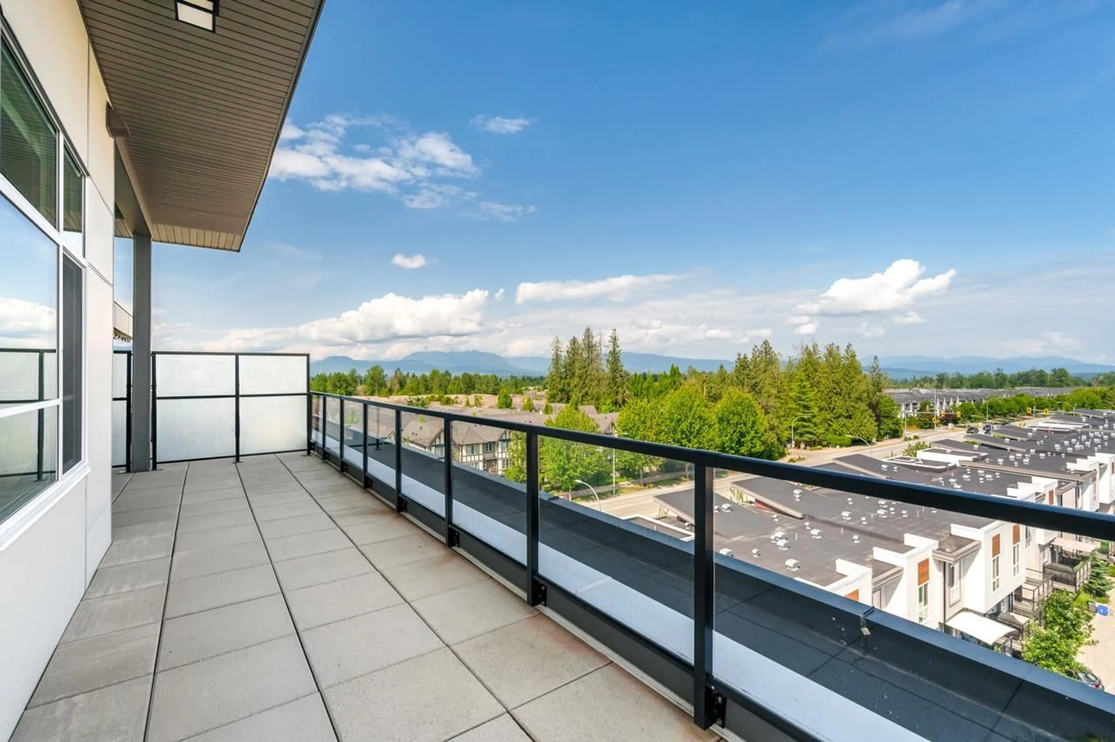 Balcony in the apartment, mountain view for B612 - 20834 80, Langley British Columbia V2Y3M6