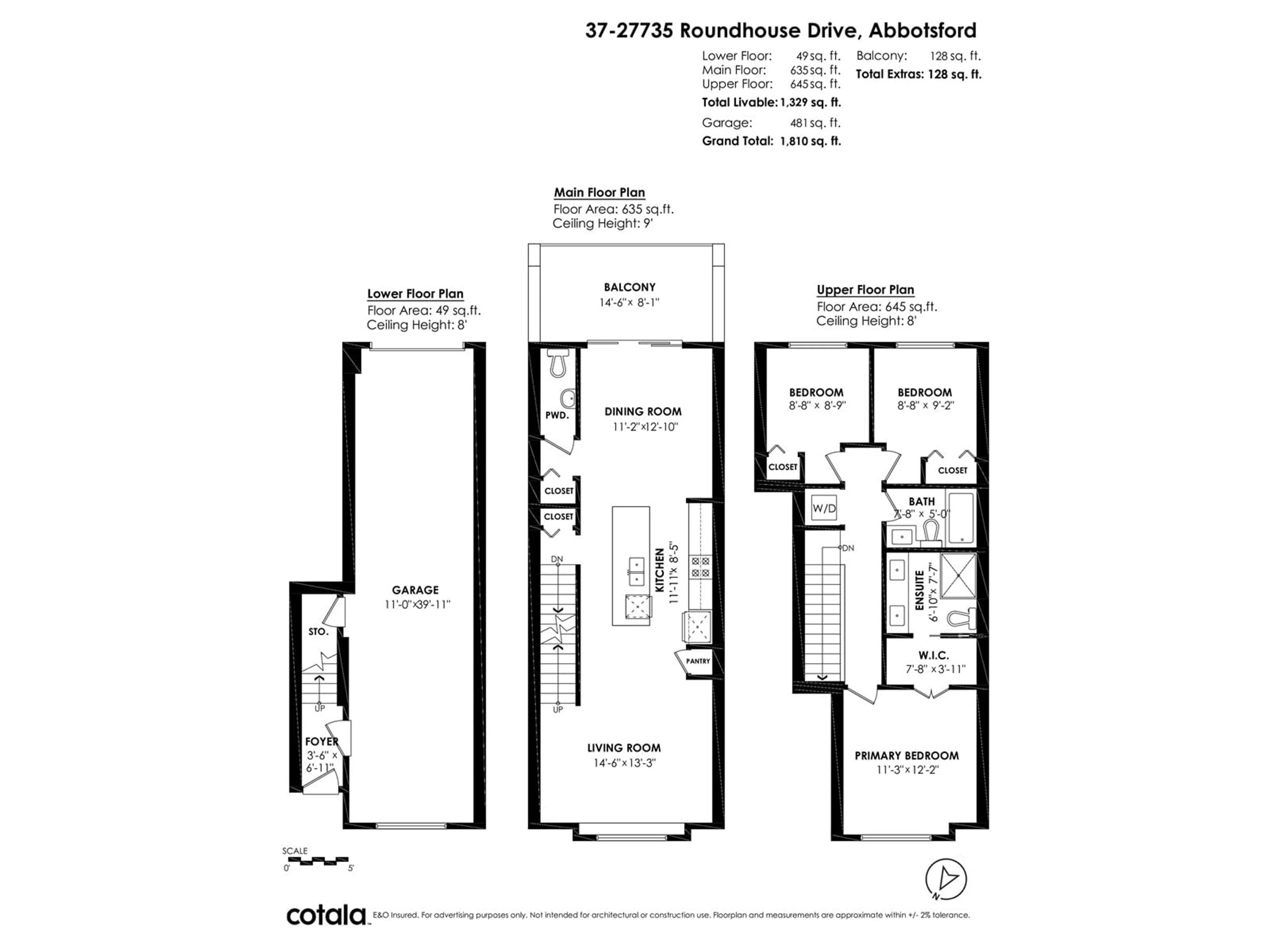 Floor plan for 37 - 27735 ROUNDHOUSE, Abbotsford British Columbia V4X0B9