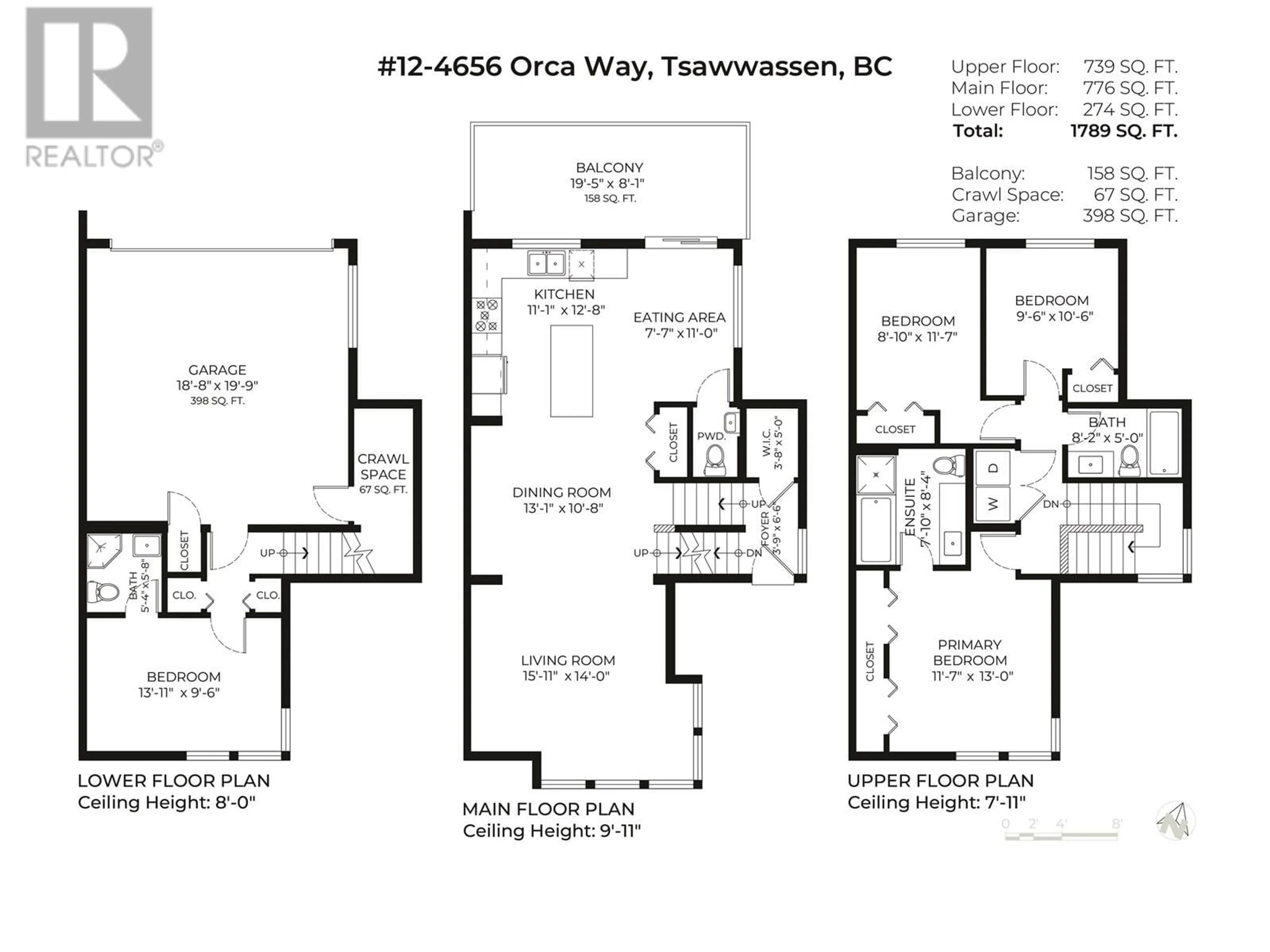 Floor plan for 12 - 4656 ORCA WAY, Tsawwassen British Columbia V4M0C9