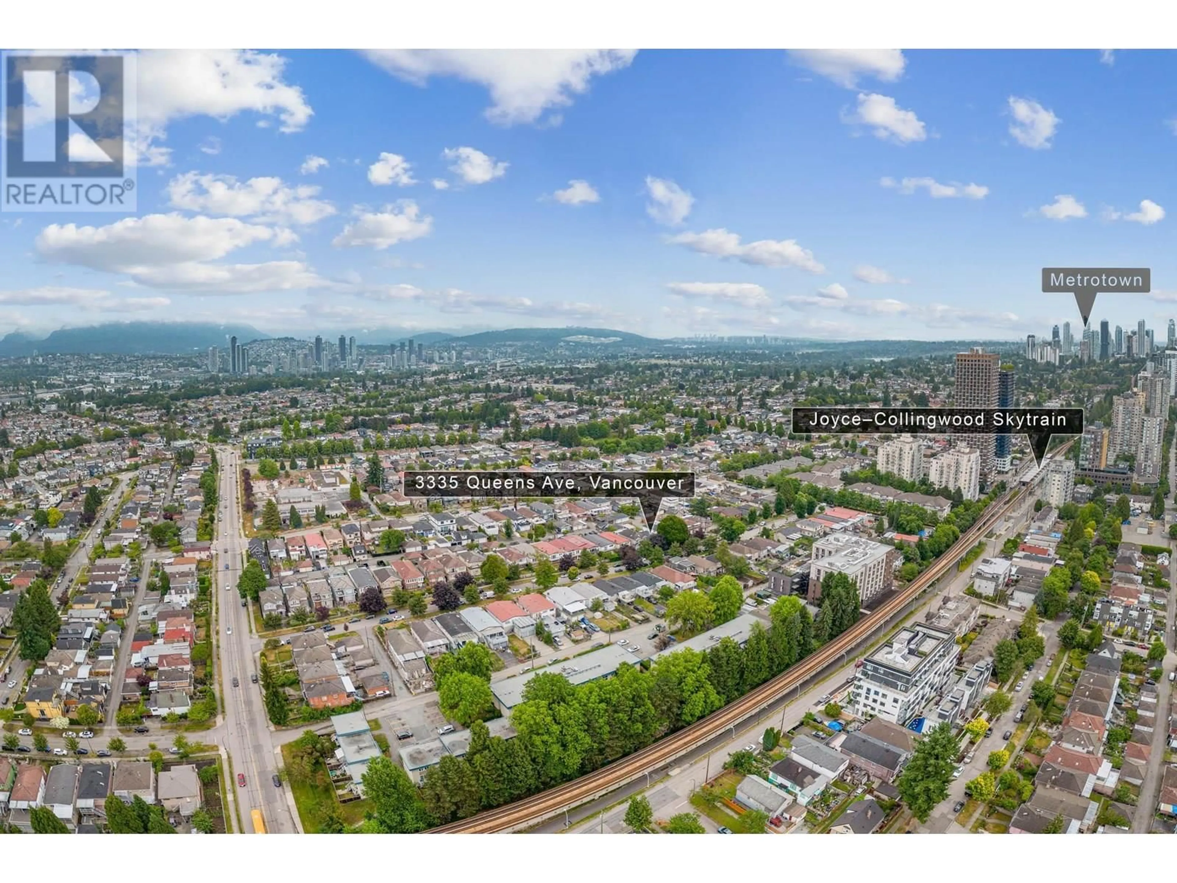 A pic from outside/outdoor area/front of a property/back of a property/a pic from drone, mountain view for 3335 QUEENS AVENUE, Vancouver British Columbia V5R4T7
