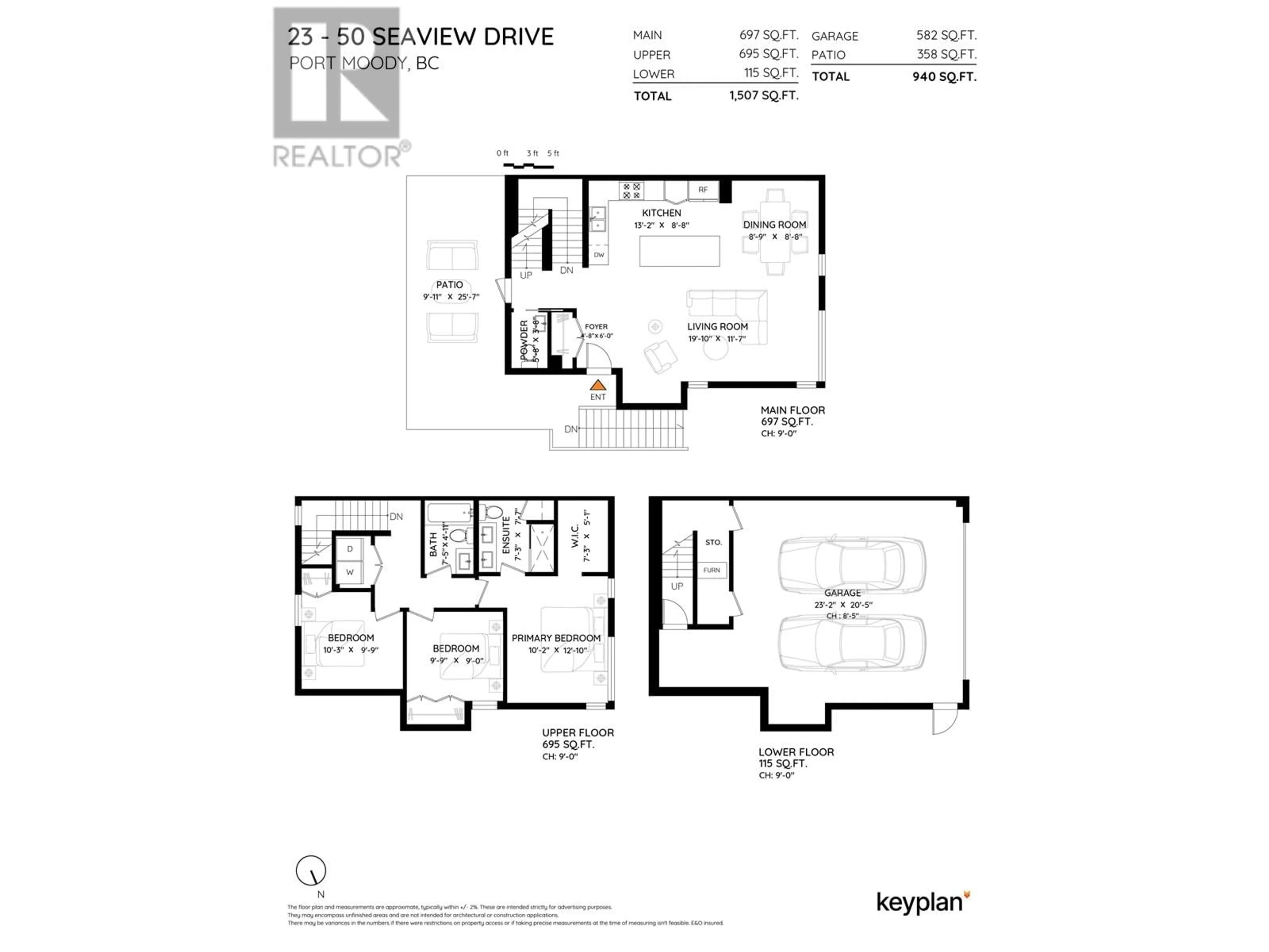 Floor plan for 23 - 50 SEAVIEW DRIVE, Port Moody British Columbia V3H0N2