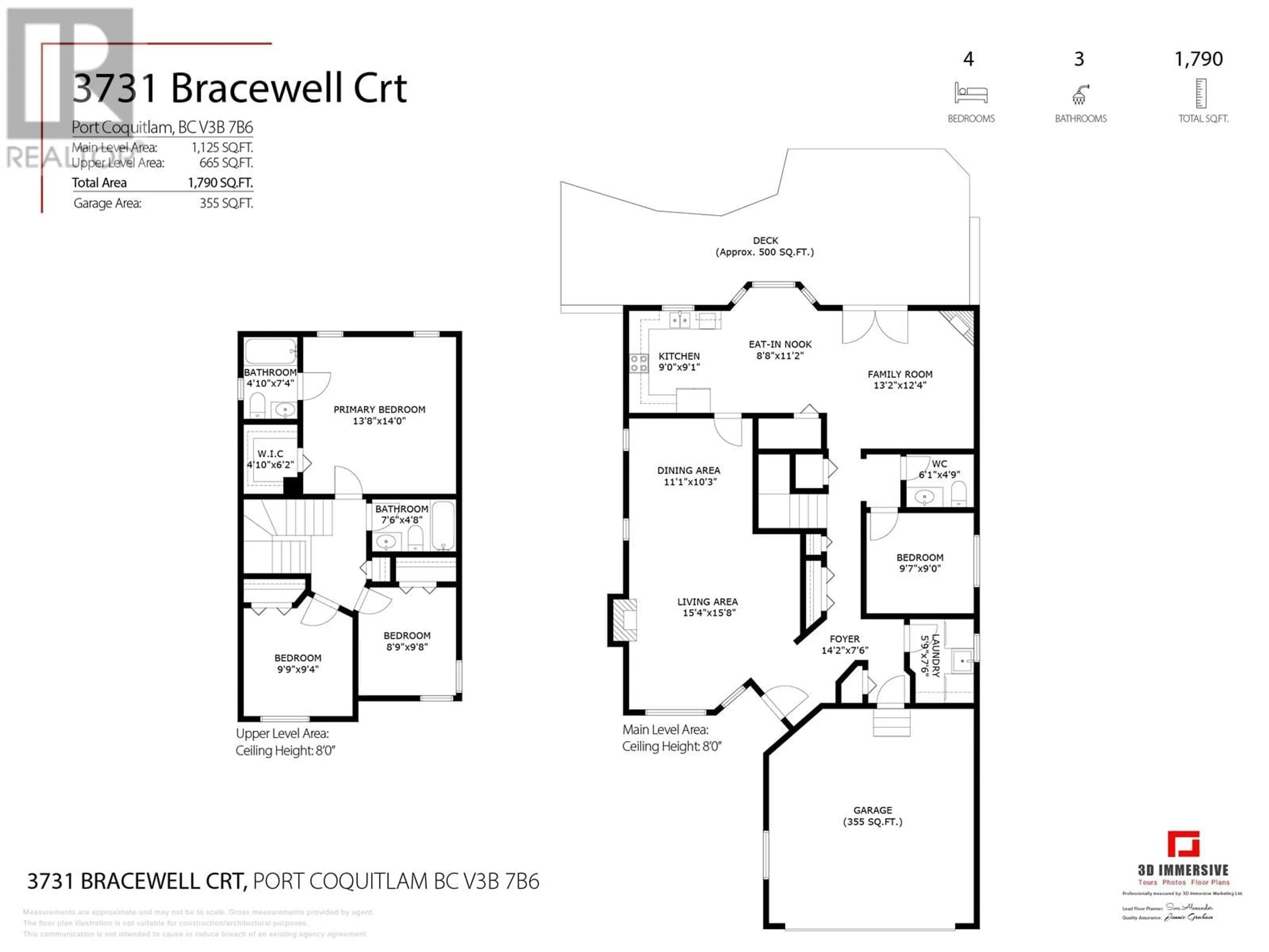Floor plan for 3731 BRACEWELL COURT, Port Coquitlam British Columbia V3B7B6