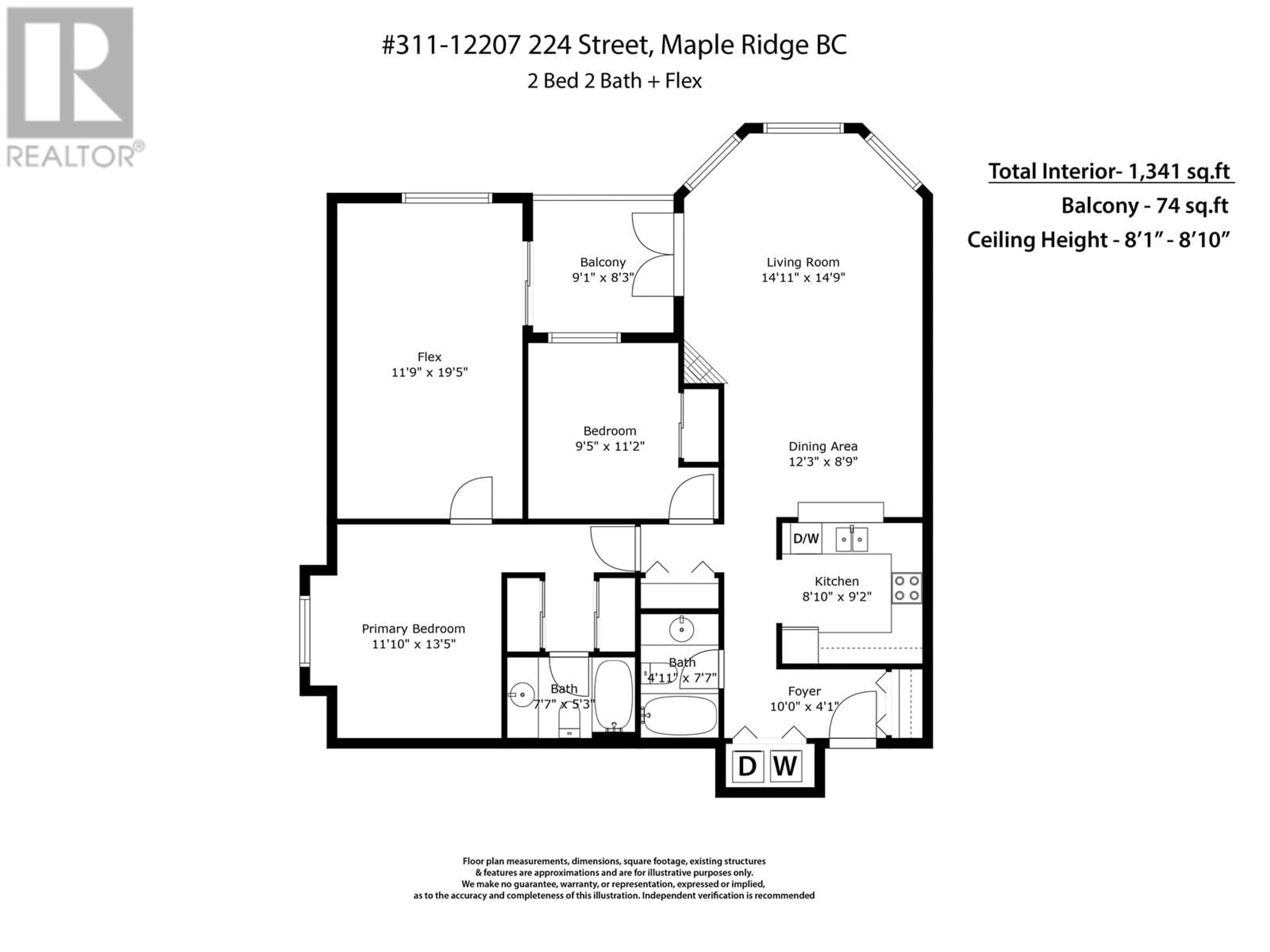 Floor plan for 311 - 12207 224 STREET, Maple Ridge British Columbia V2X6B9