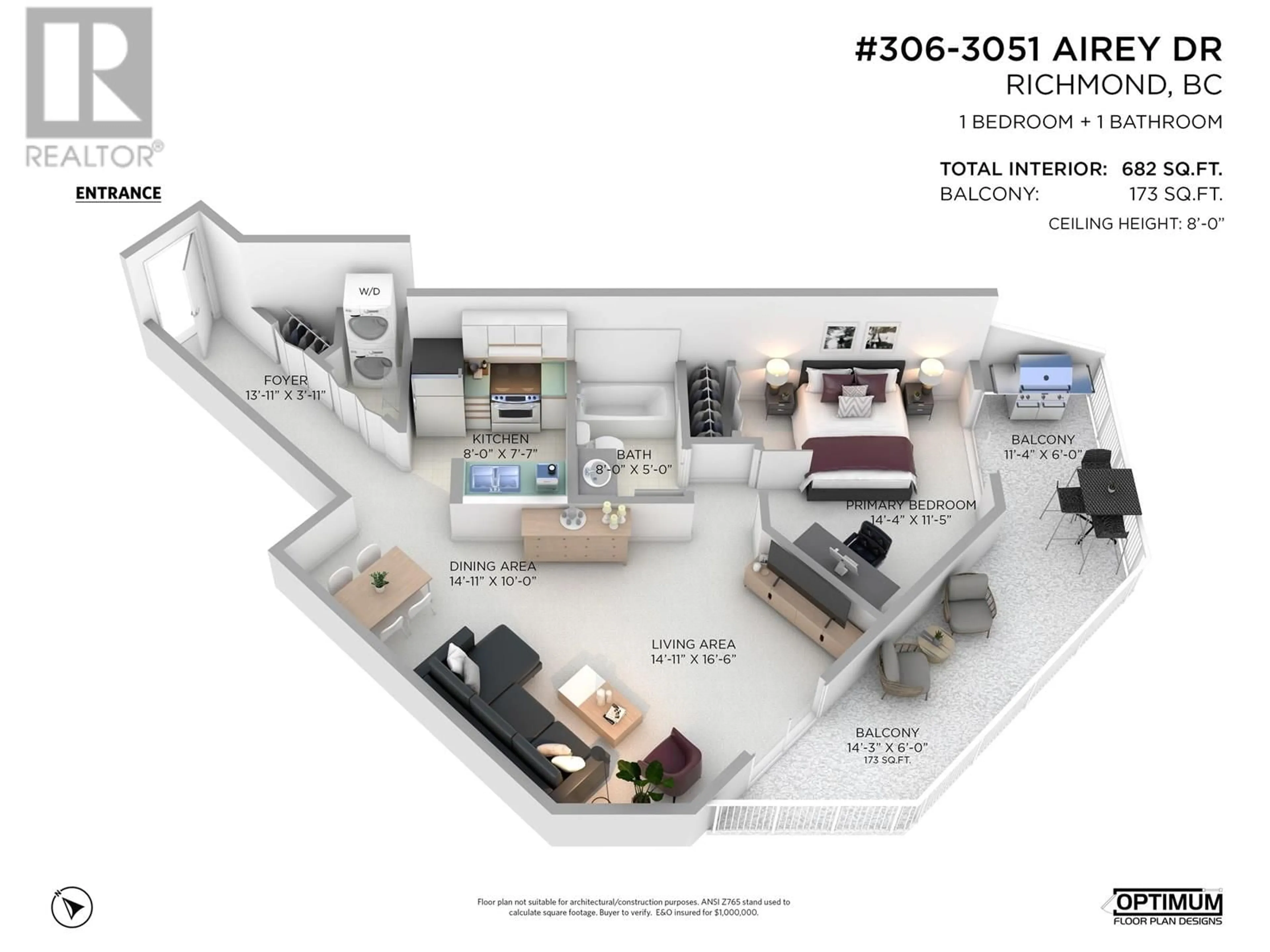 Floor plan for 306 - 3051 AIREY DRIVE, Richmond British Columbia V6X3X6