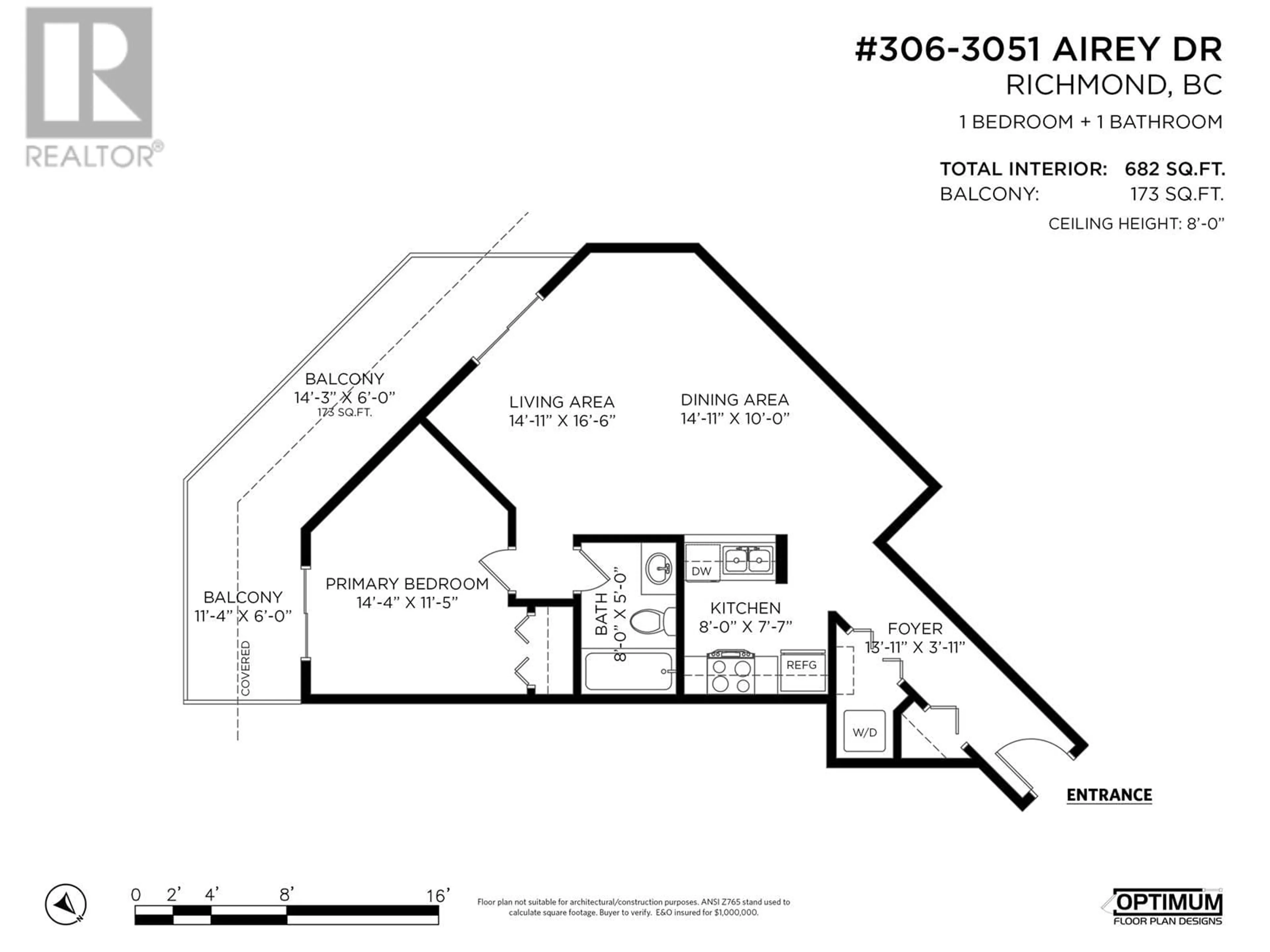 Floor plan for 306 - 3051 AIREY DRIVE, Richmond British Columbia V6X3X6
