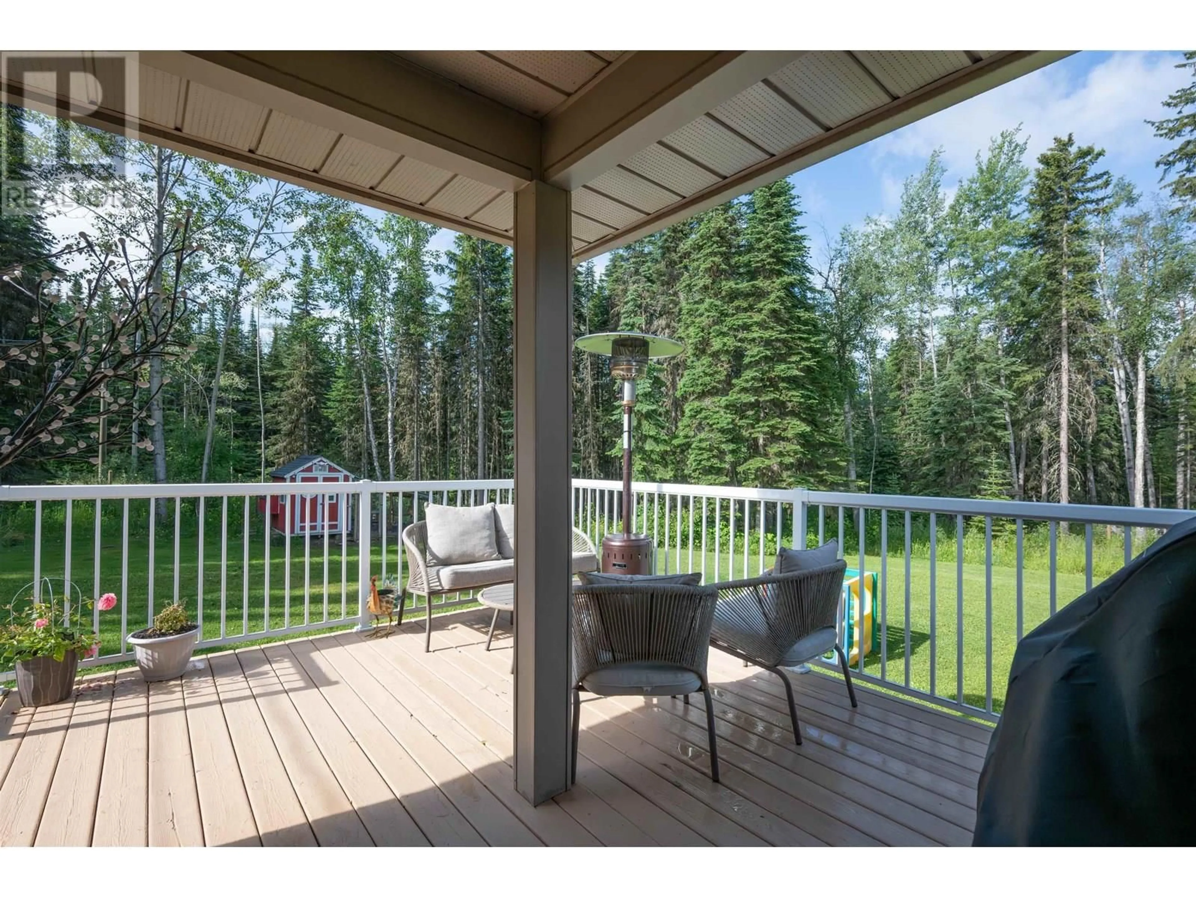 Patio, forest/trees view for 8610 CLOVER ROAD, Prince George British Columbia V2N6W9