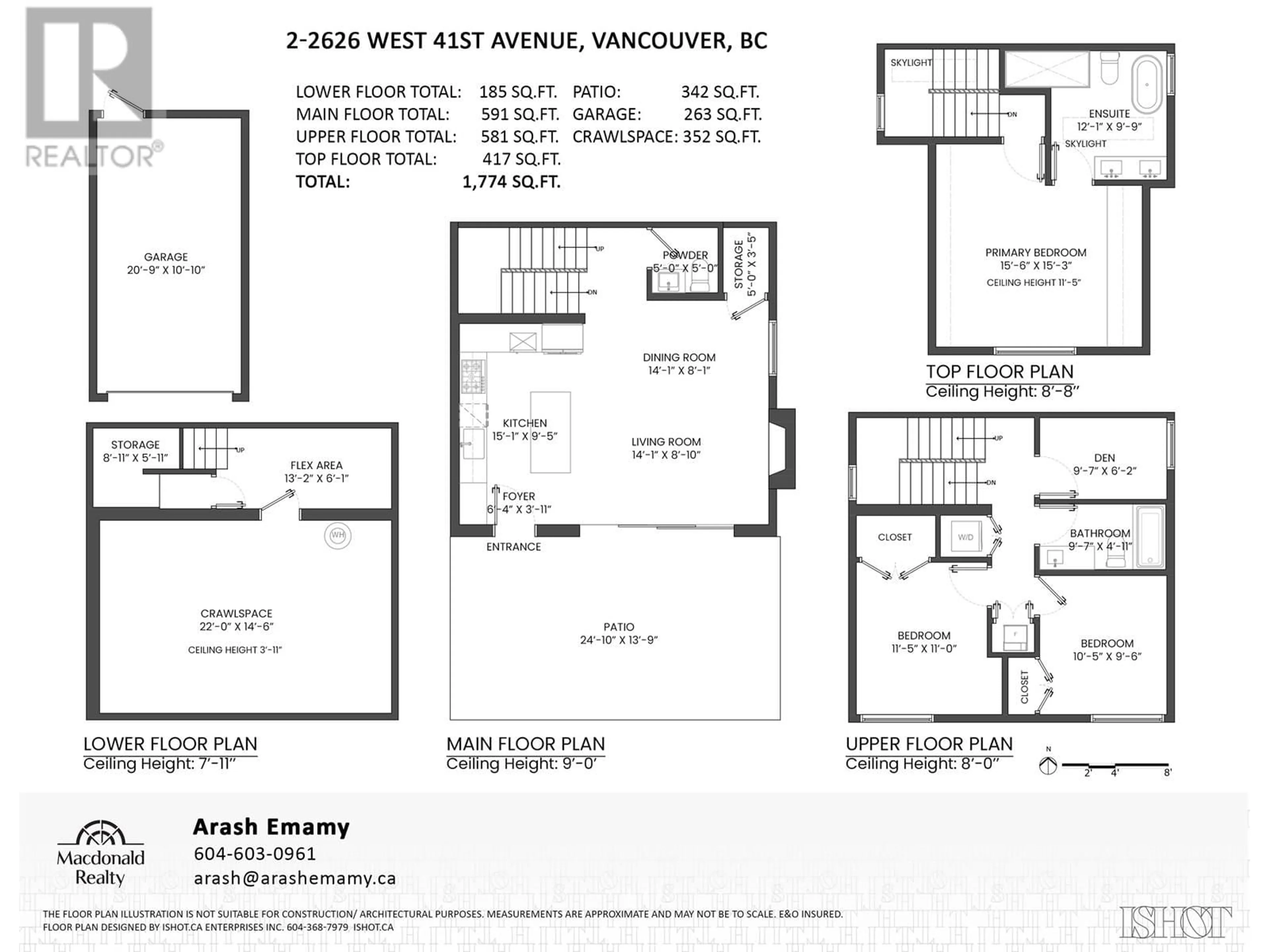 Floor plan for 2 - 2626 41ST AVENUE, Vancouver British Columbia V6N3C4